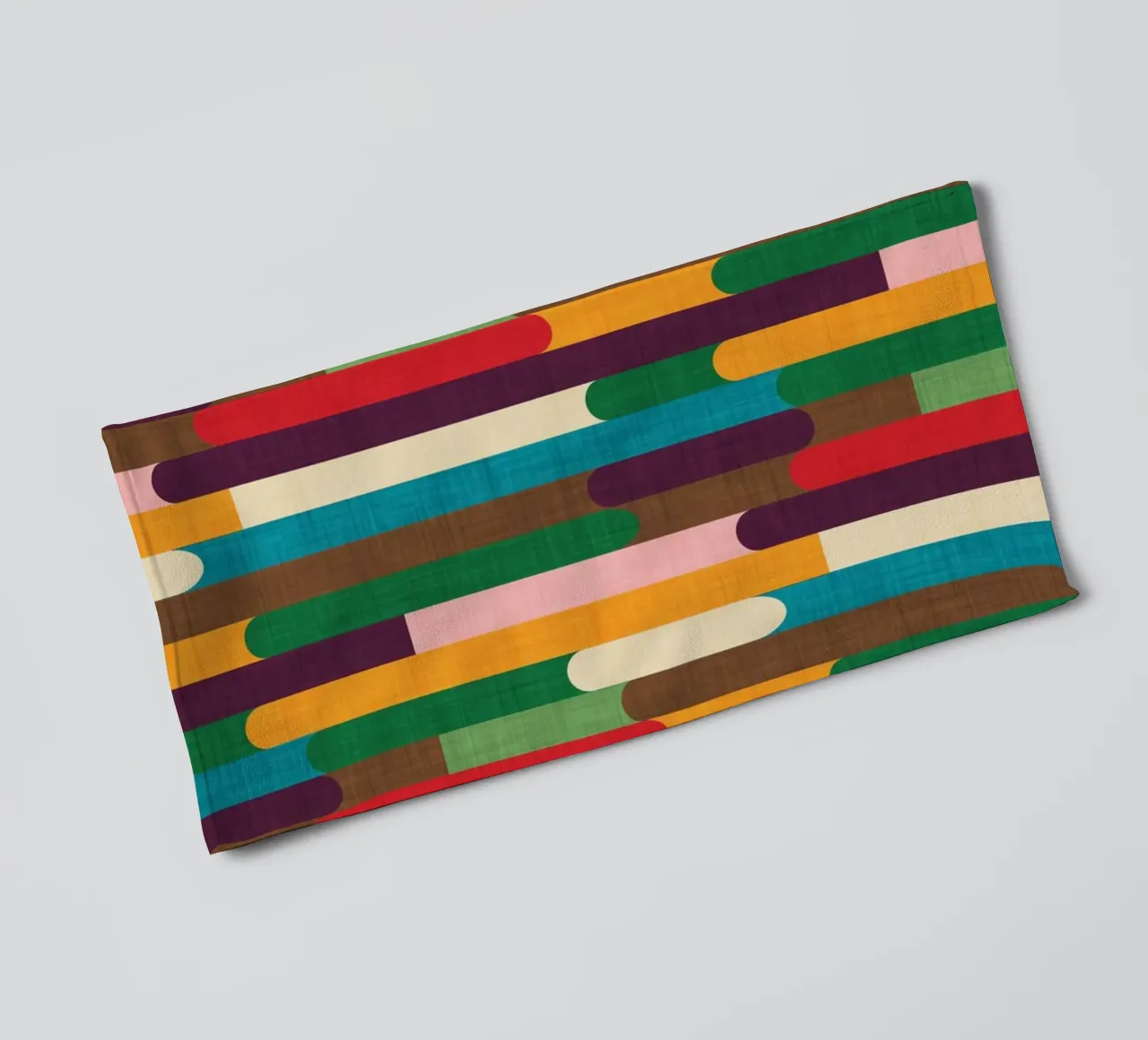 Retro Color Block Popsicle  Sticks Kilim asciugamano da bagno da susanacosta