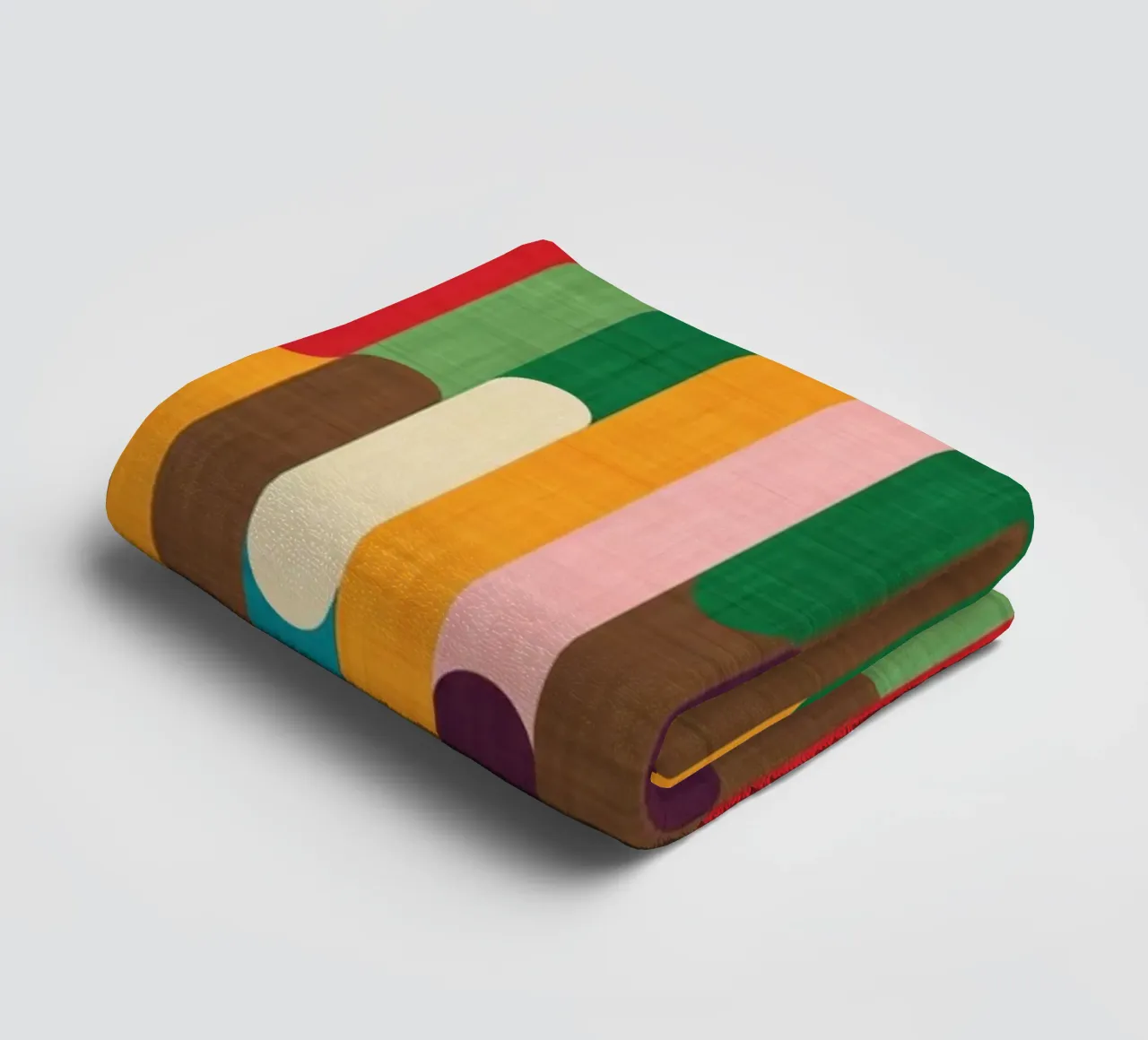 Retro Color Block Popsicle  Sticks Kilim asciugamano da bagno da susanacosta