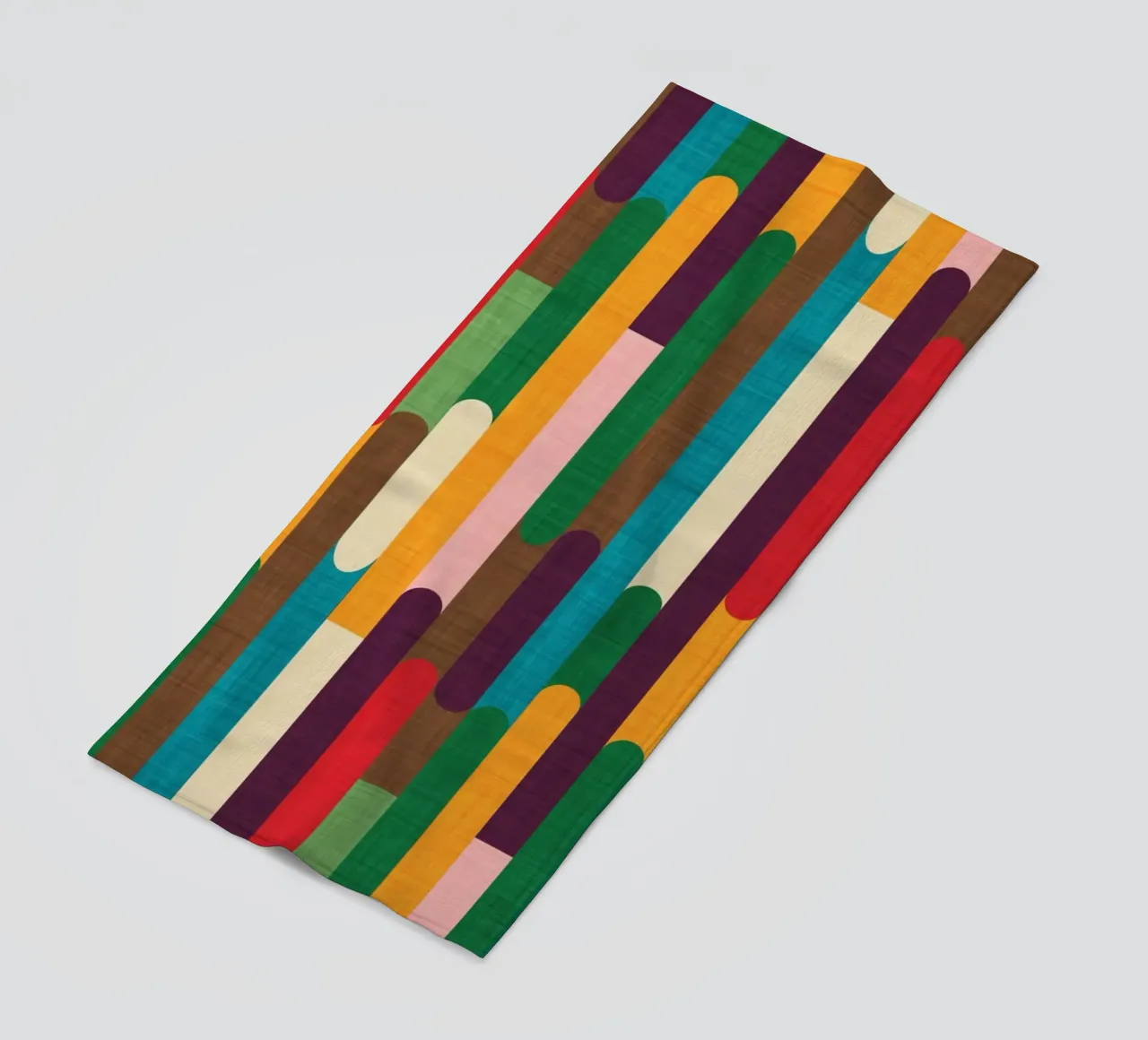 Retro Color Block Popsicle Sticks Kilim telo mare da susanacosta