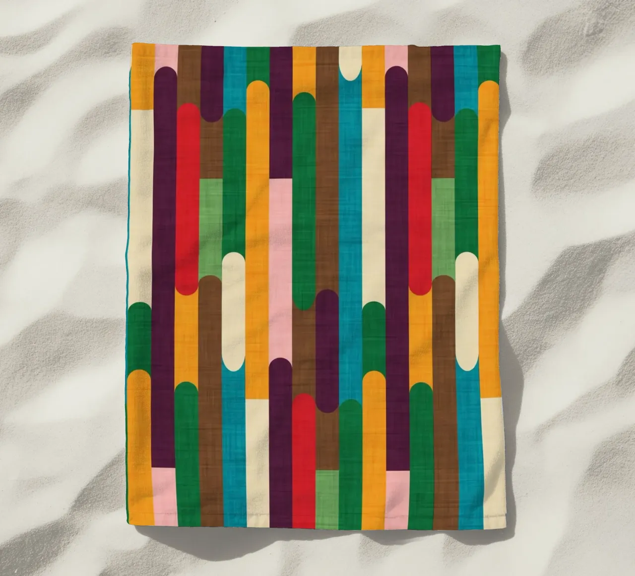 Retro Color Block Popsicle Sticks Kilim telo mare da susanacosta