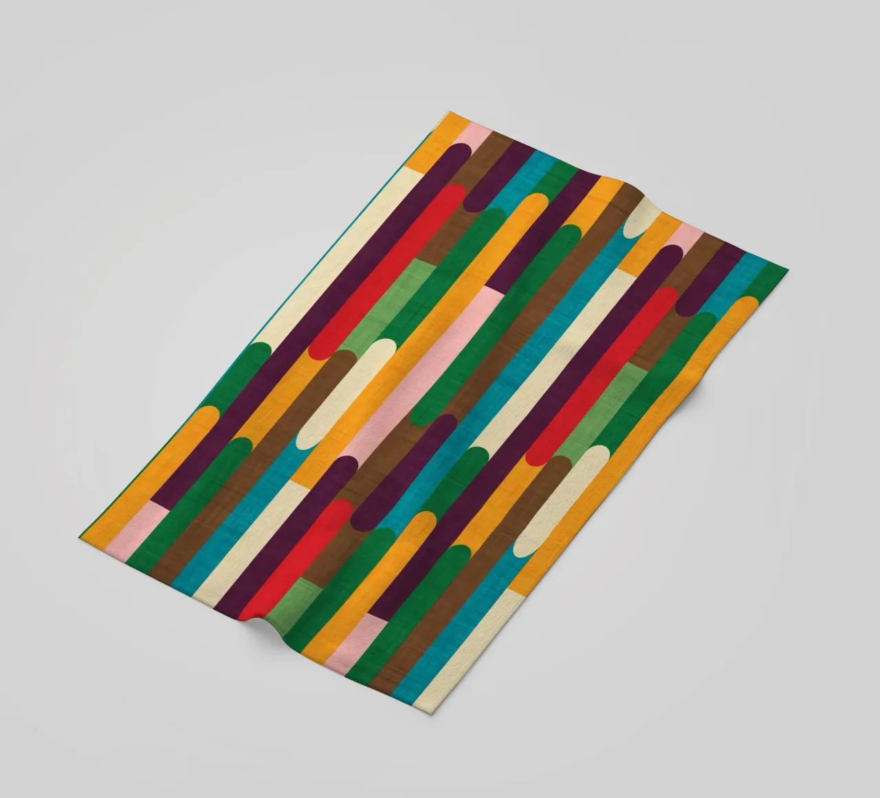 Retro Color Block Popsicle Sticks Kilim telo mare da susanacosta