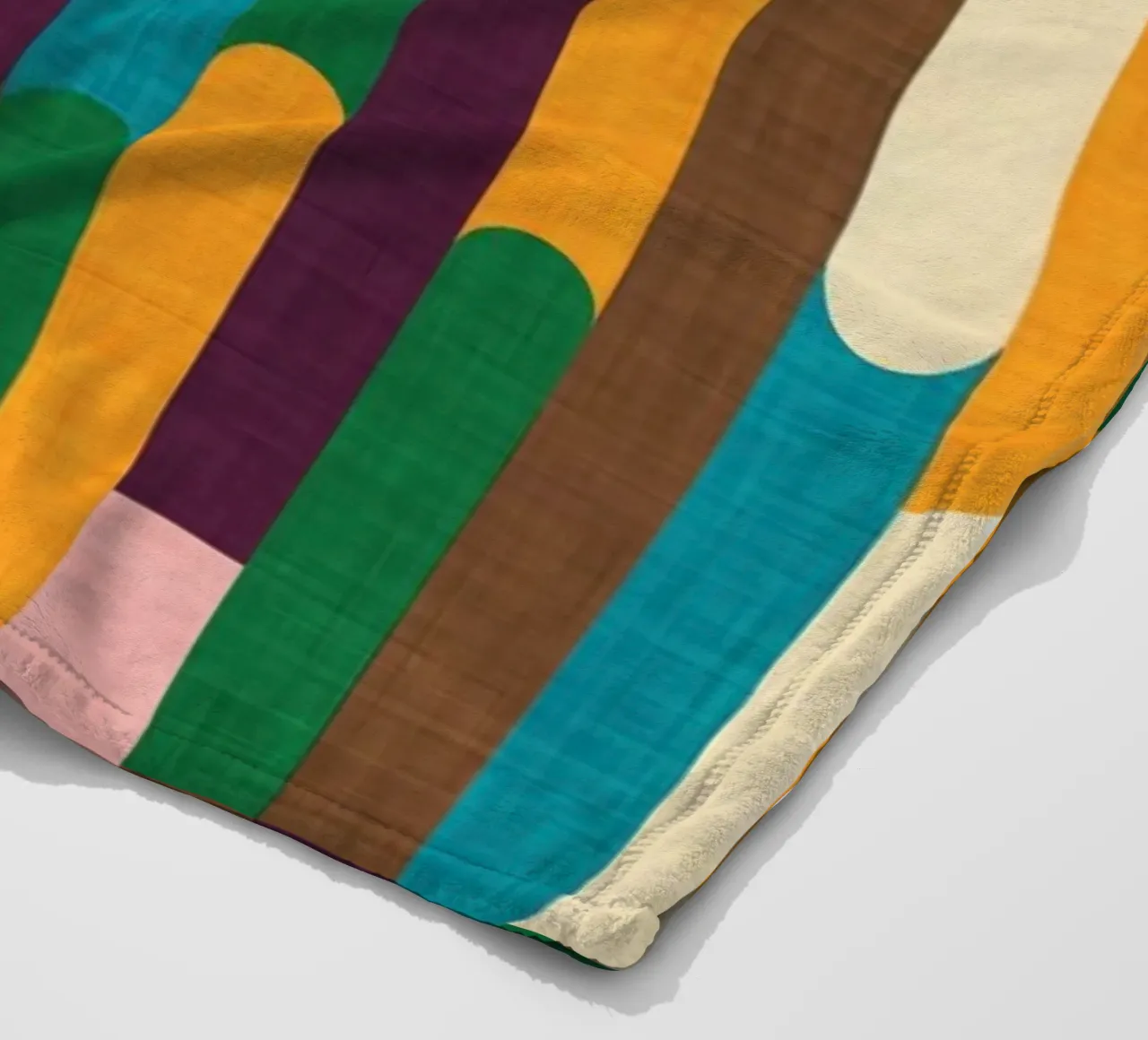 Retro Color Block Popsicle  Sticks Kilim coperta in pile da susanacosta