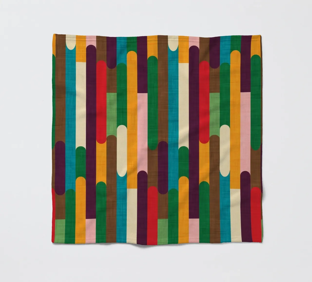 Retro Color Block Popsicle  Sticks Kilim coperta in pile da susanacosta