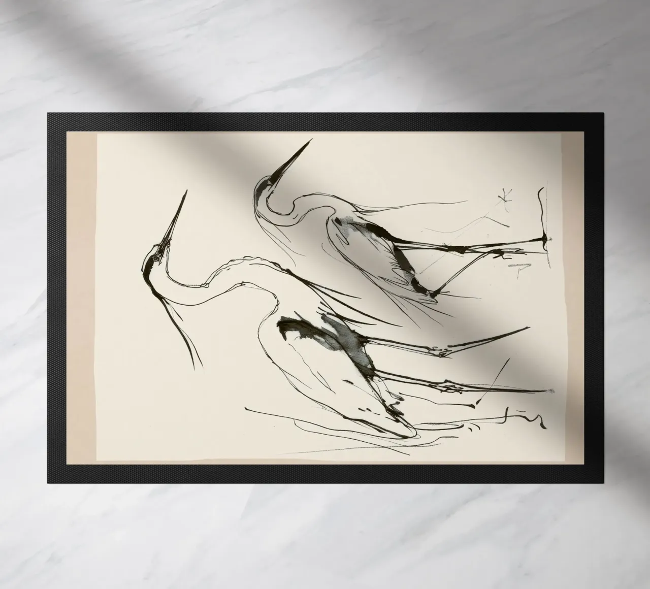 Two Herons doormat by Nadjaa