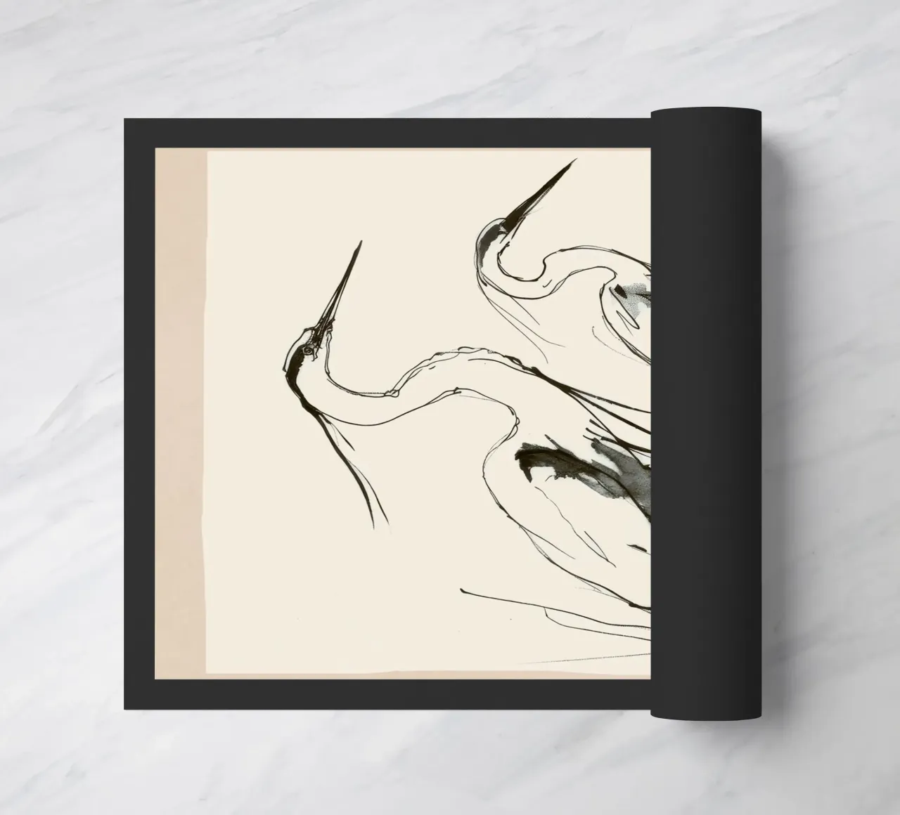 Twee reigers deurmat van Nadjaa