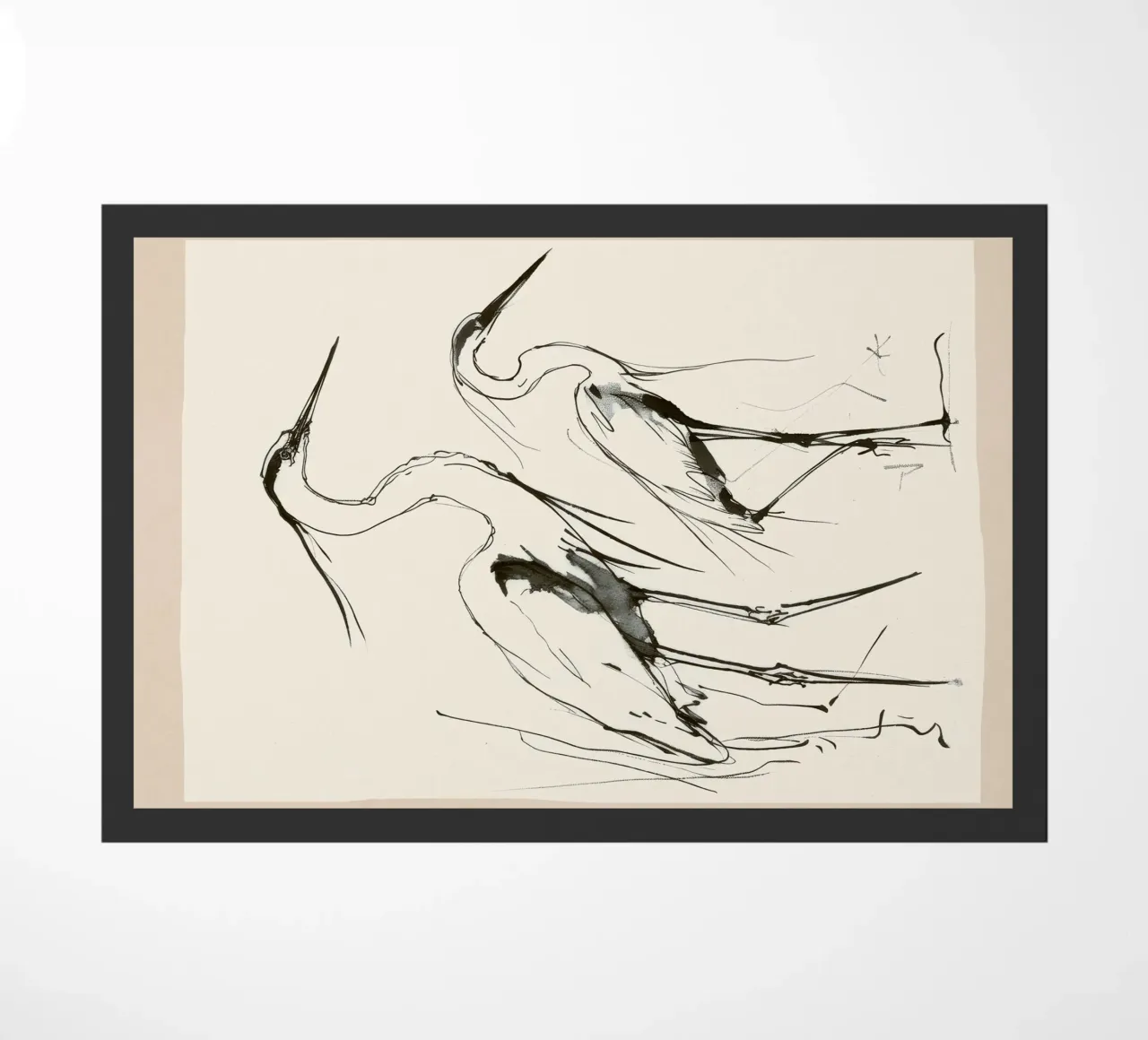 Two Herons doormat by Nadjaa