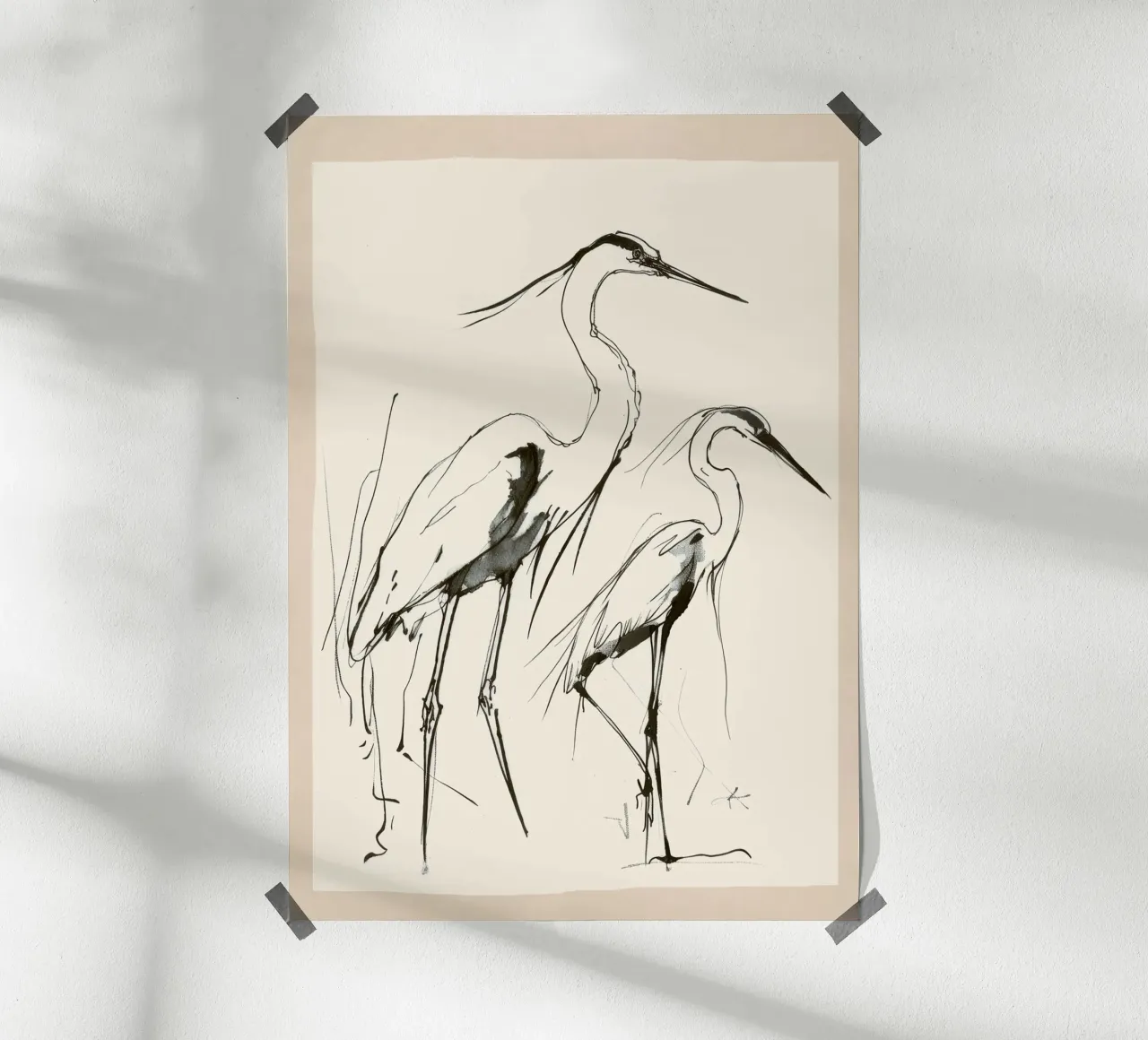 Two Herons poster da Nadjaa