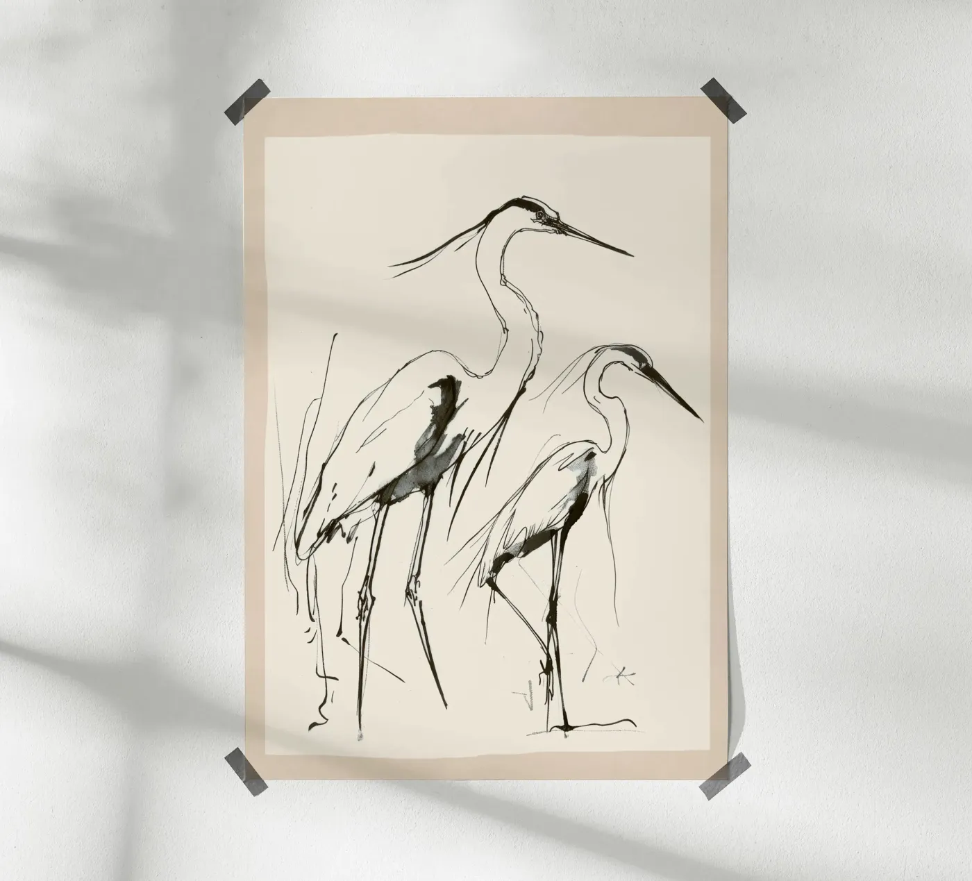 Two Herons Poster von Nadjaa