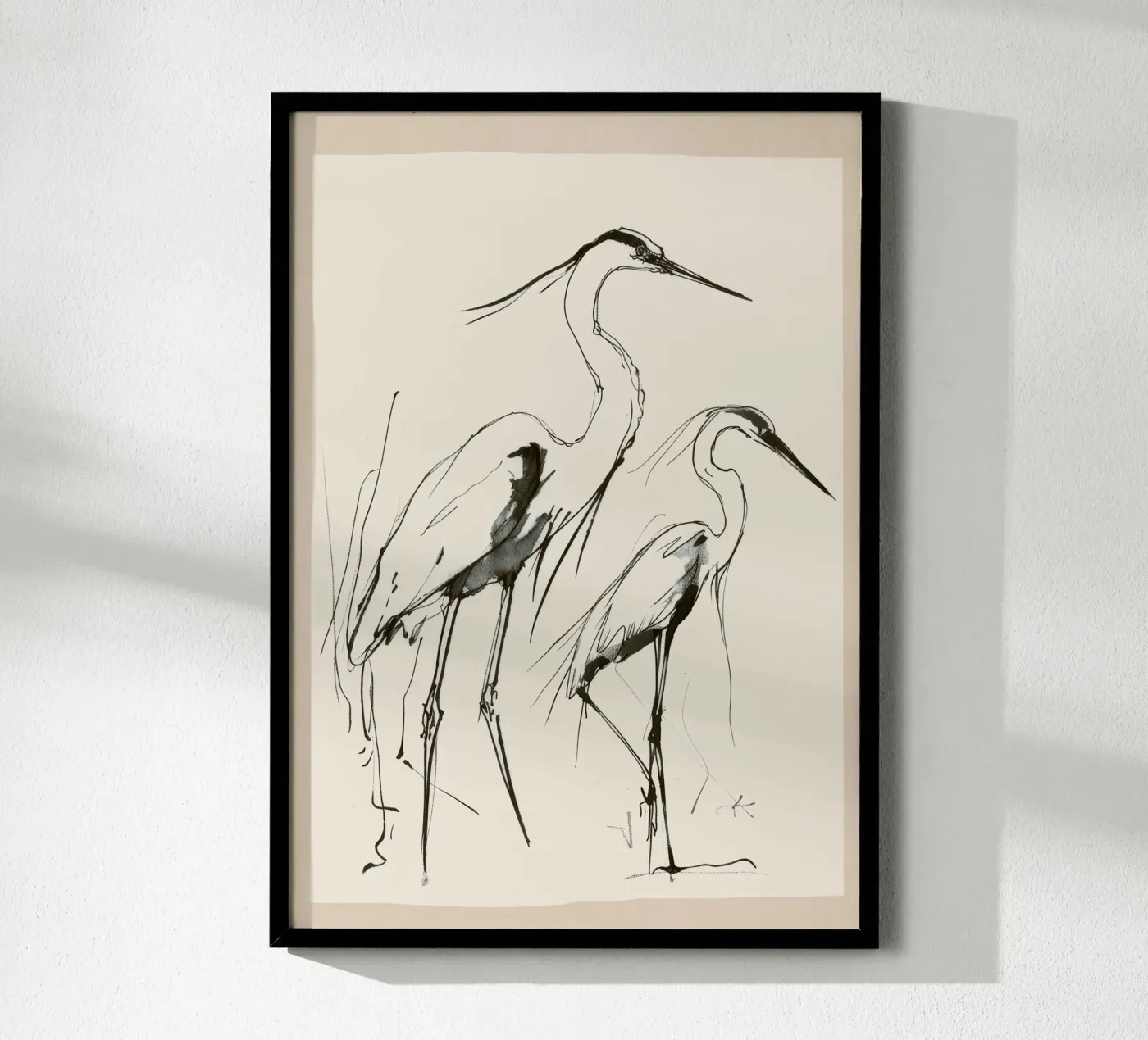 Two Herons Poster von Nadjaa