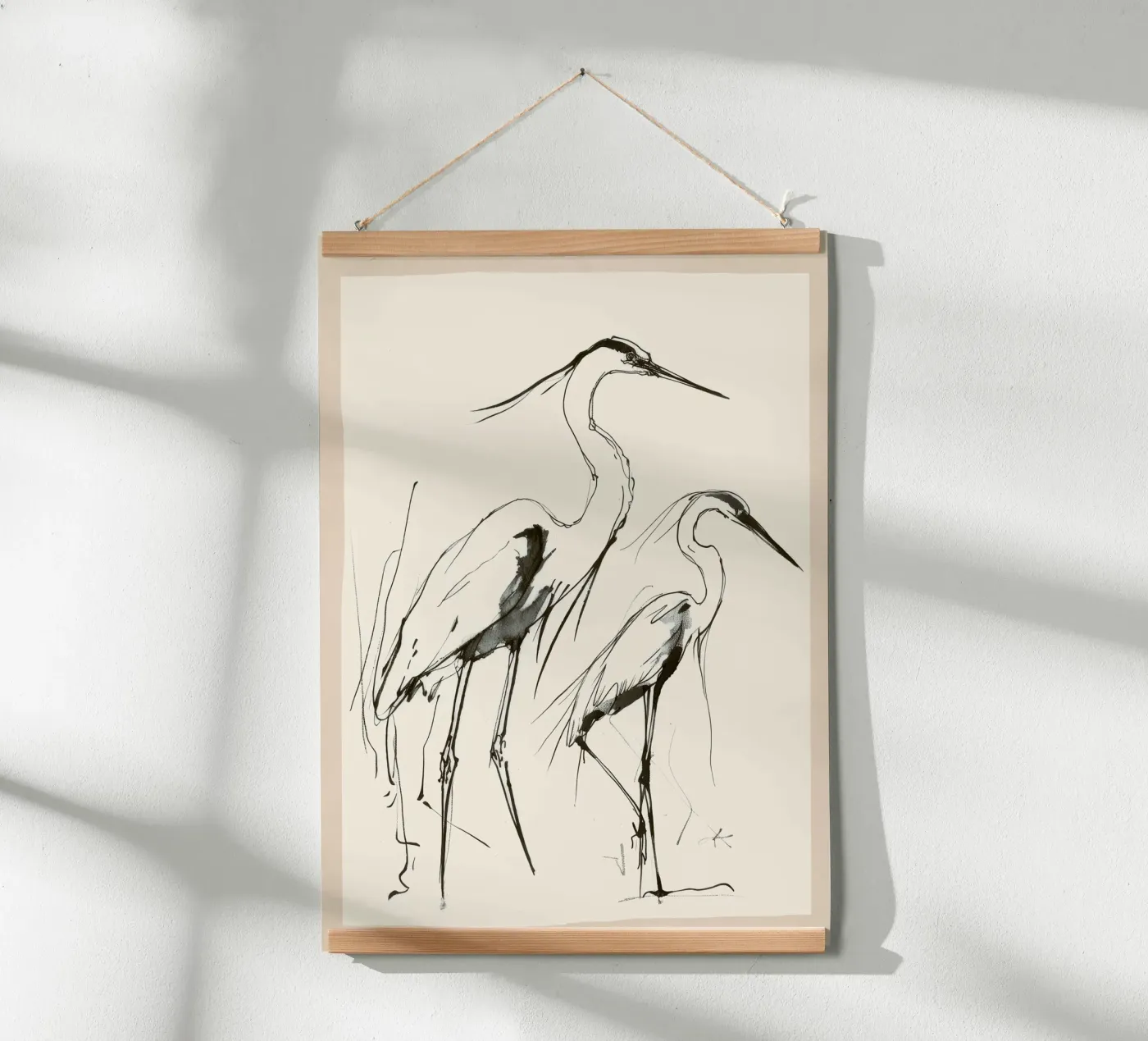 Two Herons Poster von Nadjaa