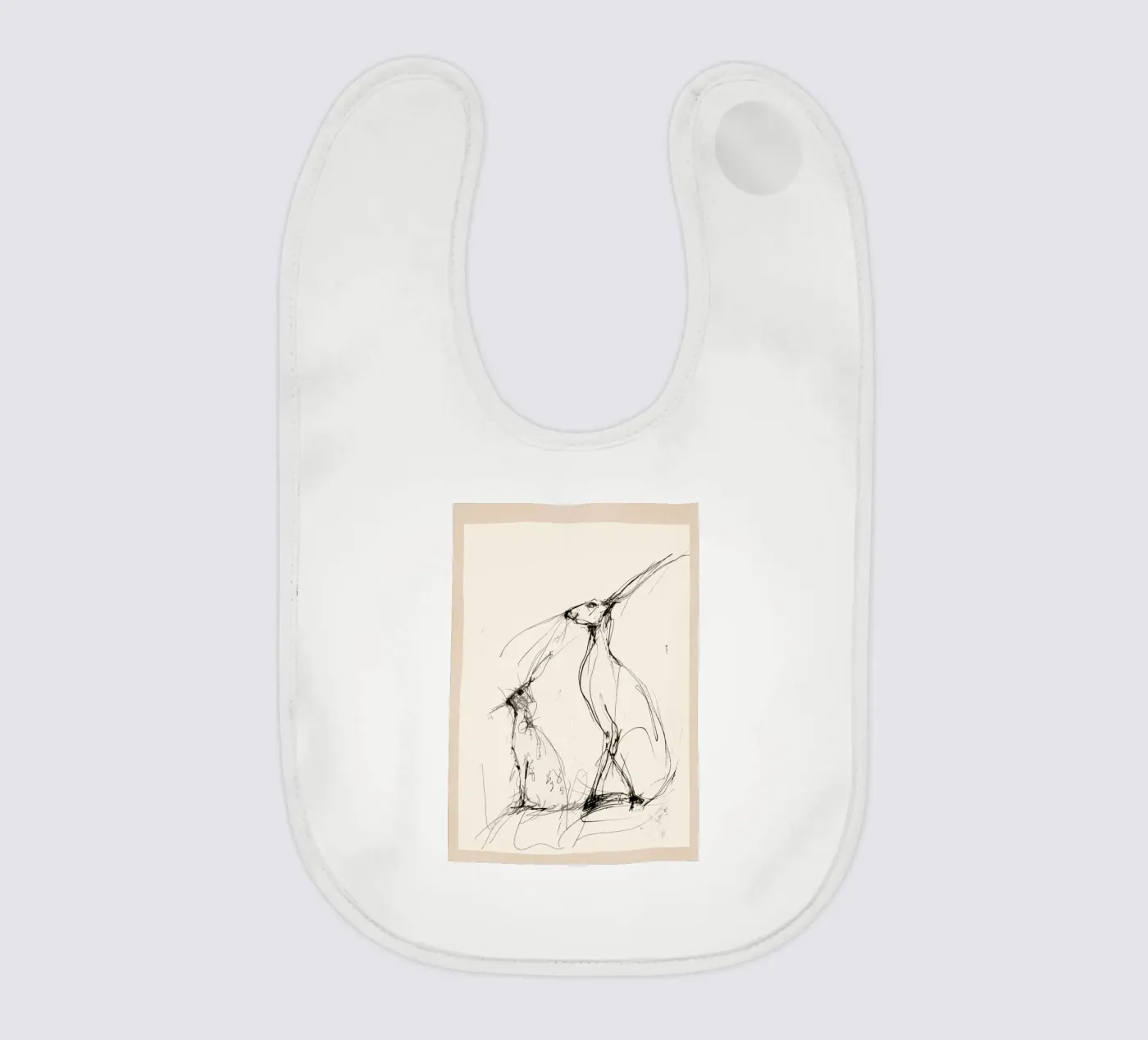 Haas Paar baby slabbetje van Nadjaa