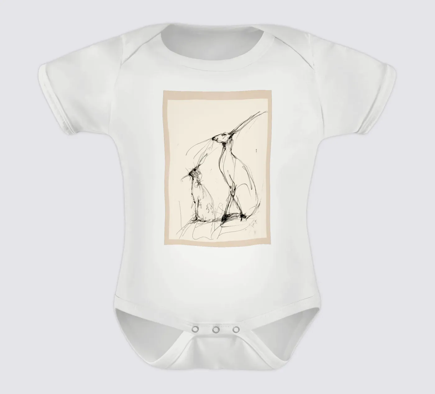 Couple de lièvres body bébé de Nadjaa