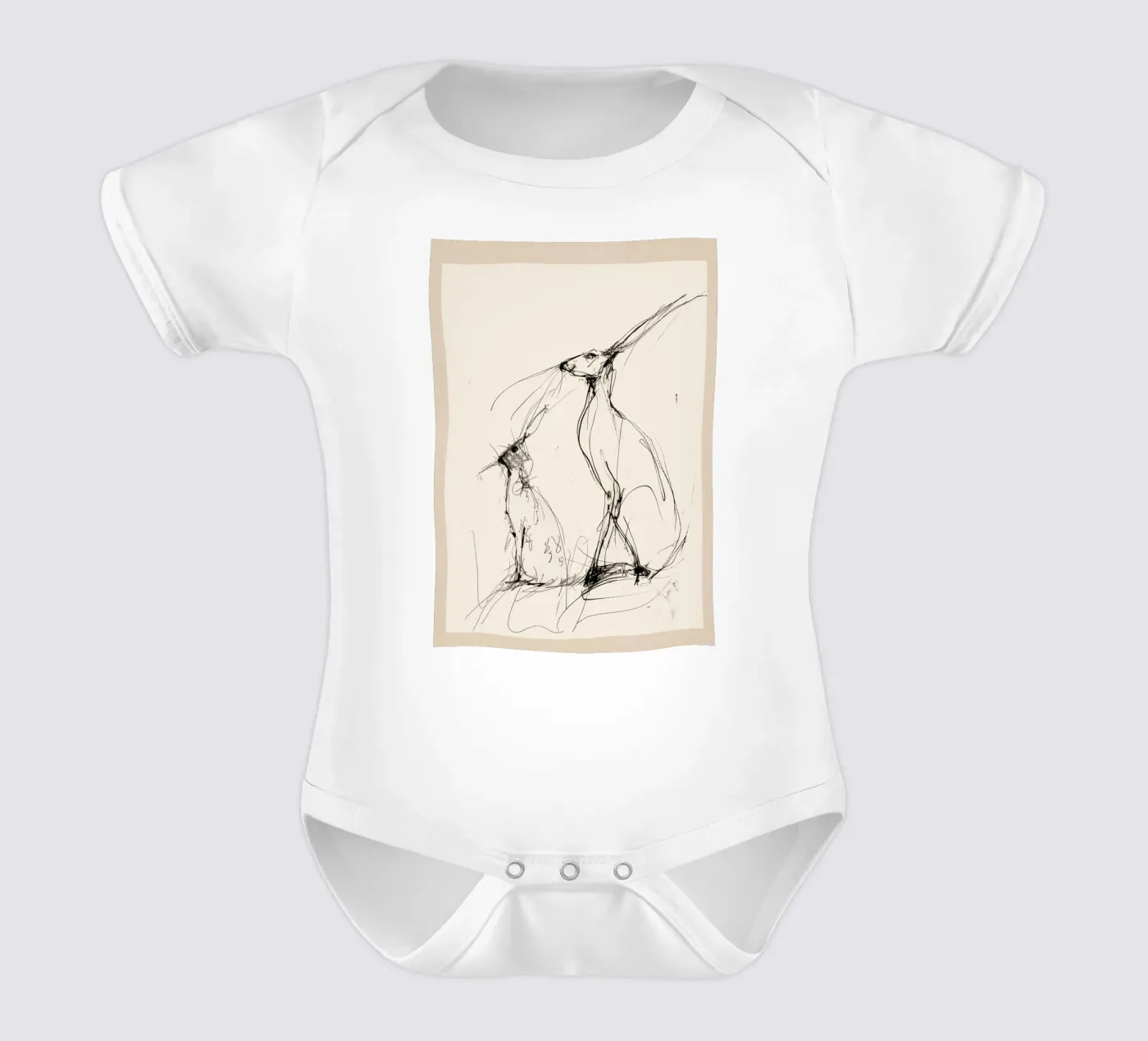 Couple de lièvres body bébé de Nadjaa