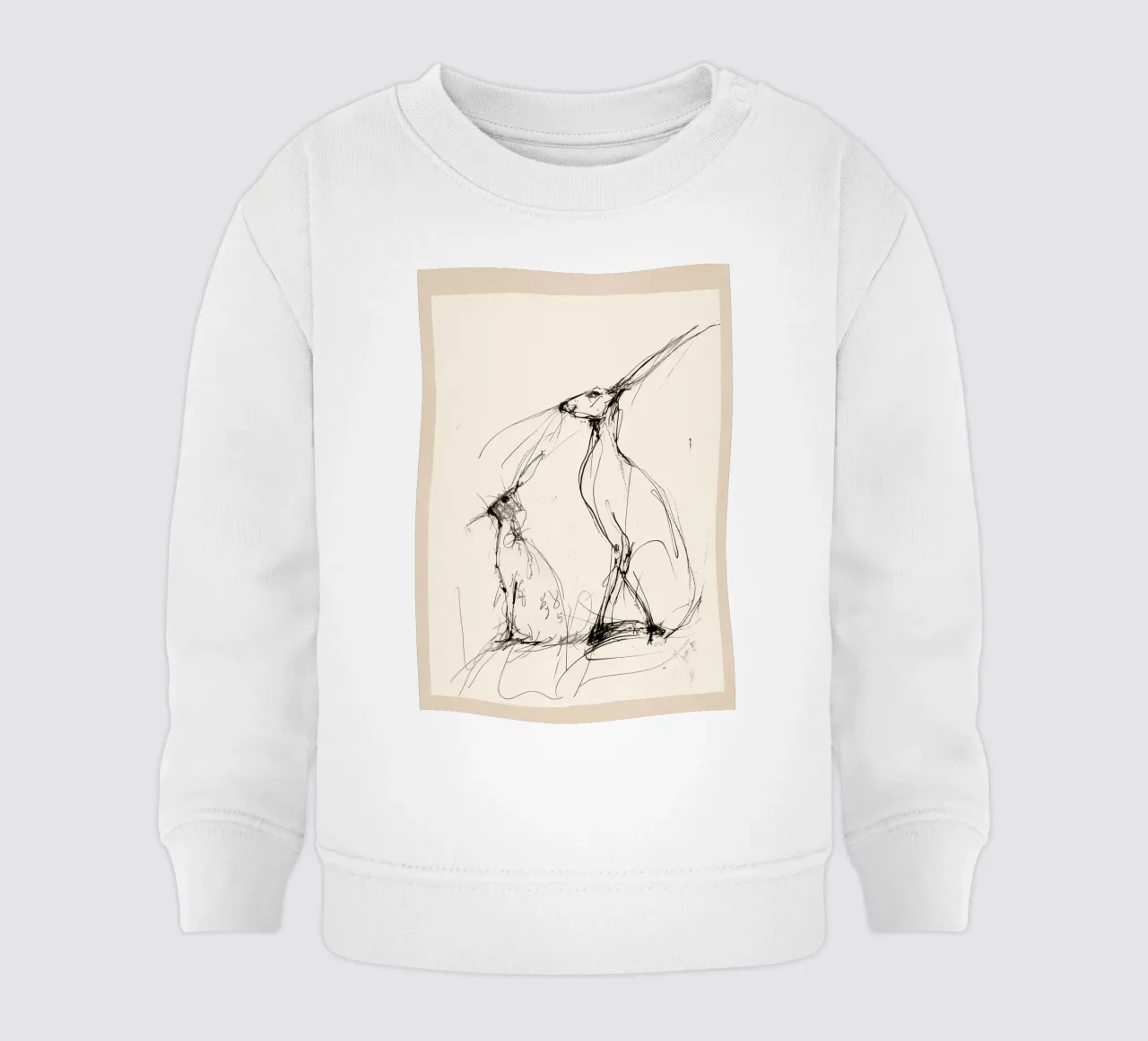 Coppia di lepri felpa neonato da Nadjaa