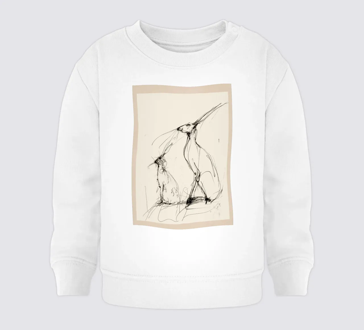 Coppia di lepri felpa neonato da Nadjaa