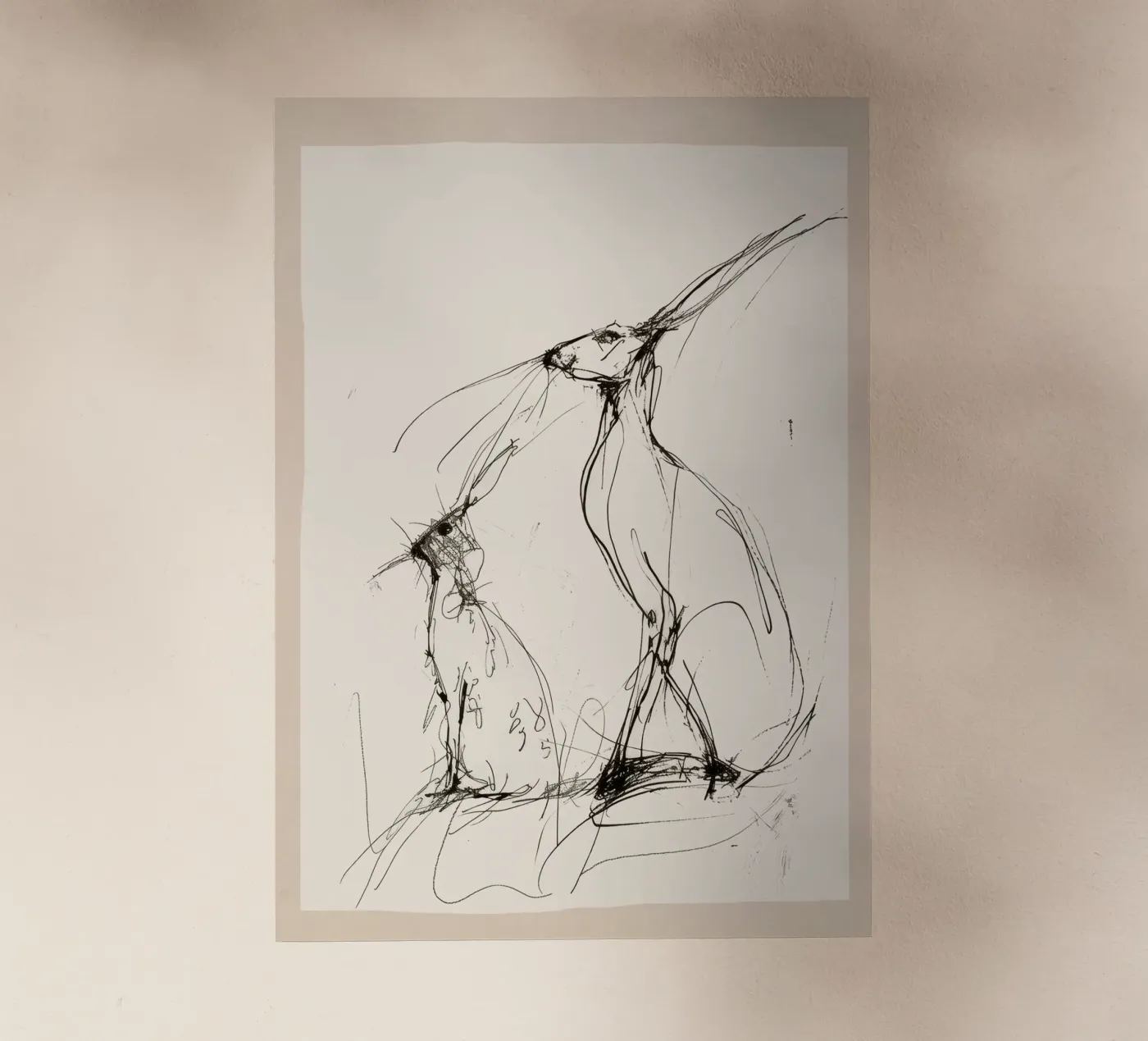 Coppia di lepri pellicola backlit da Nadjaa