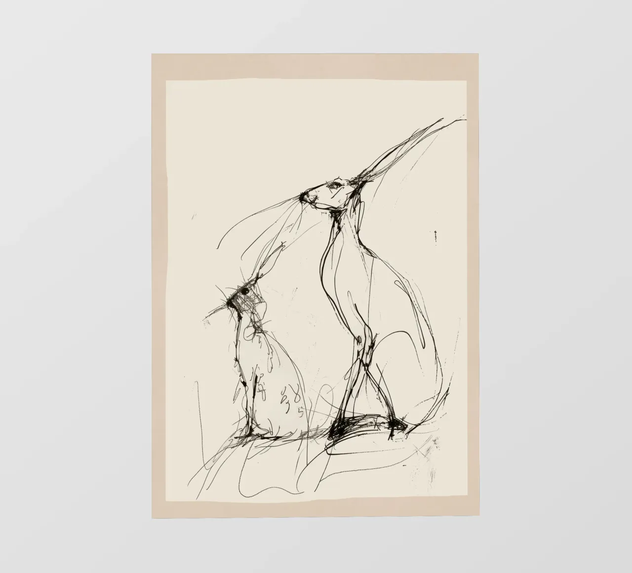 Coppia di lepri telo in pvc da Nadjaa