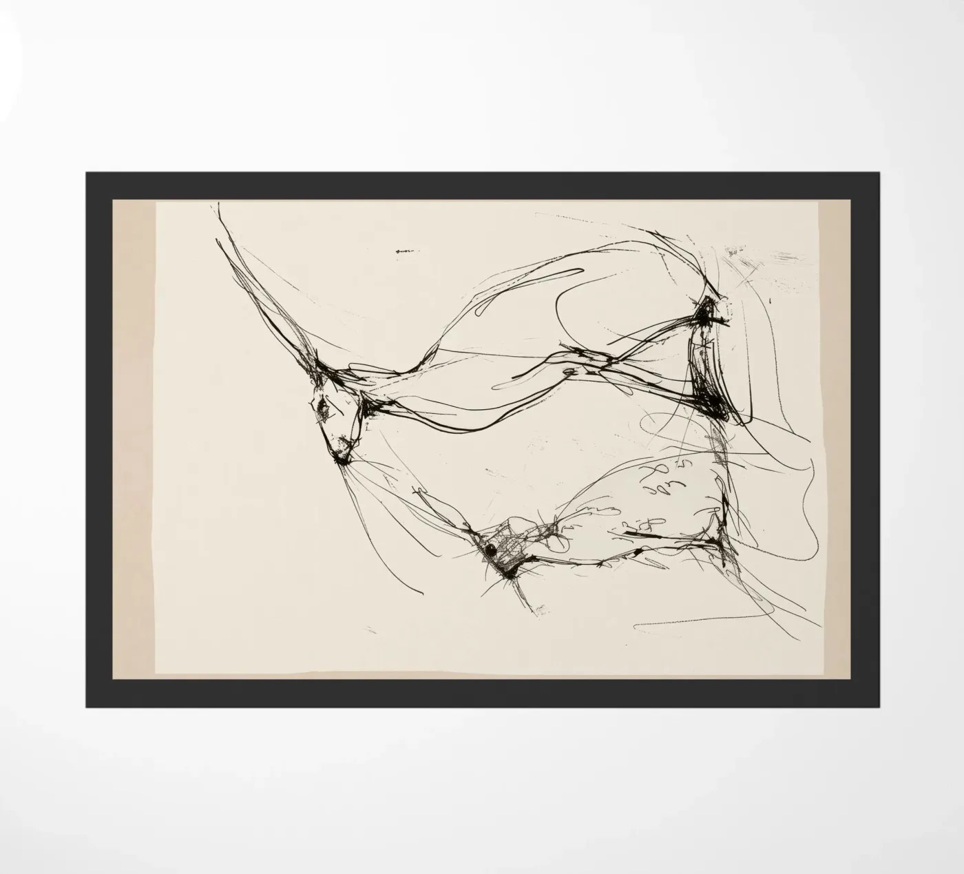 Couple de lièvres paillasson de Nadjaa