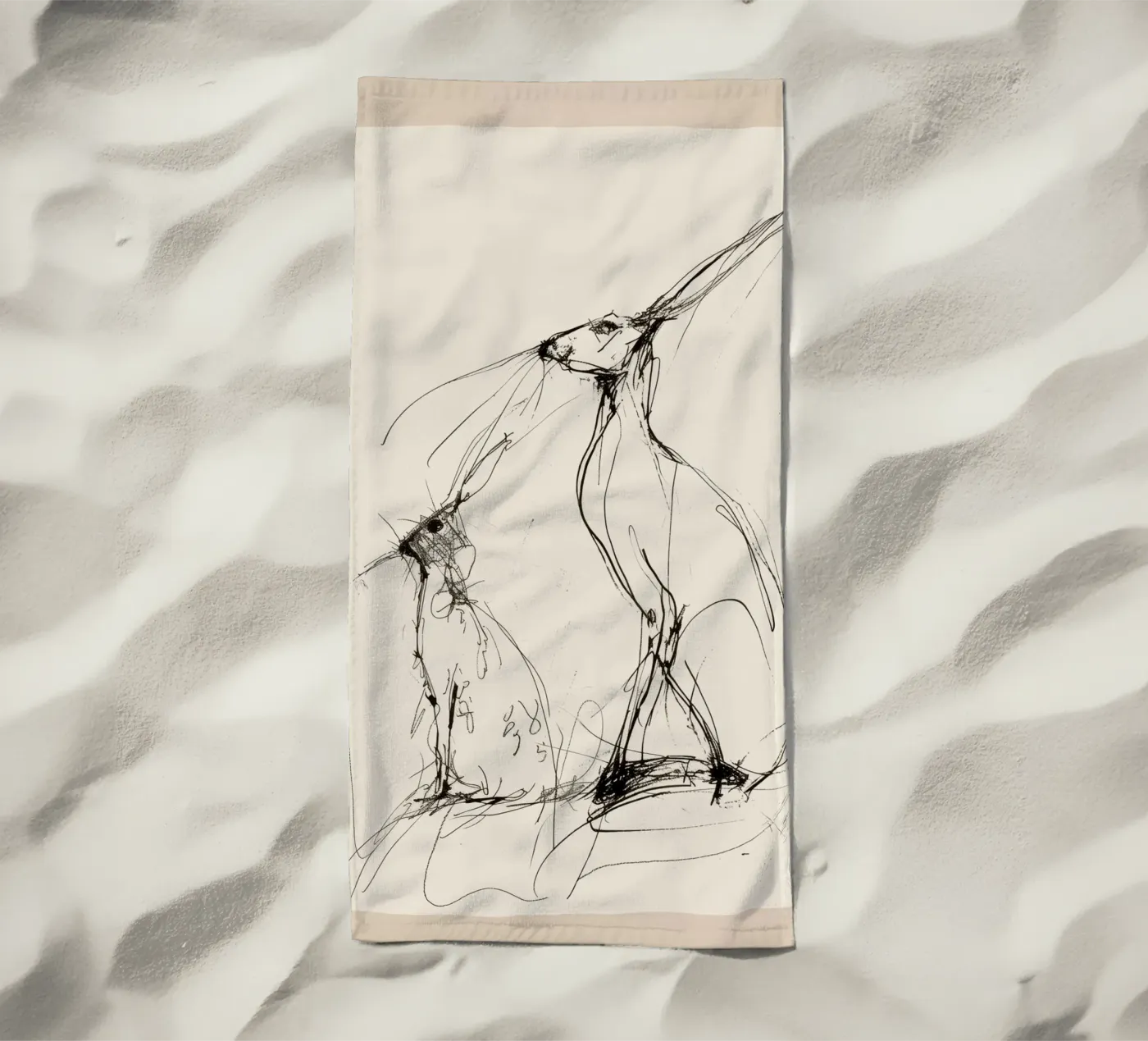 Haas Paar strandhanddoek van Nadjaa