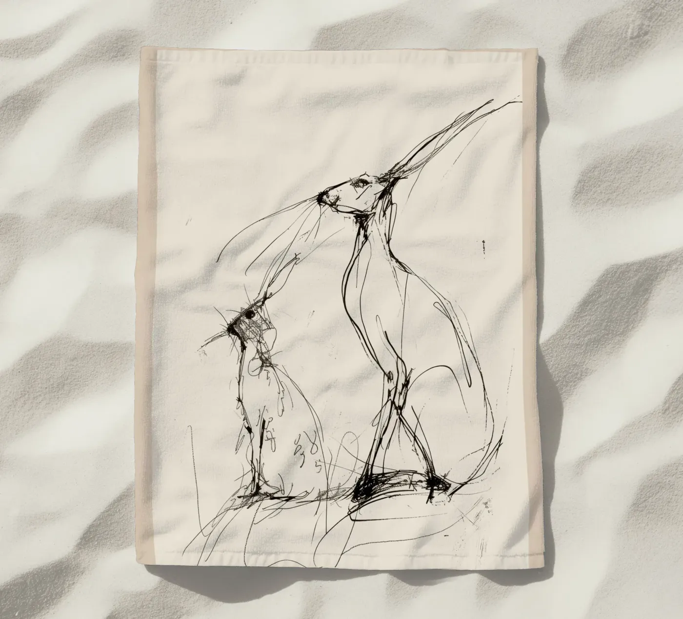 Haas Paar strandhanddoek van Nadjaa