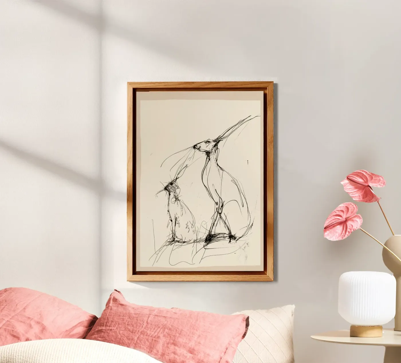 Coppia di lepri pannello forex da Nadjaa