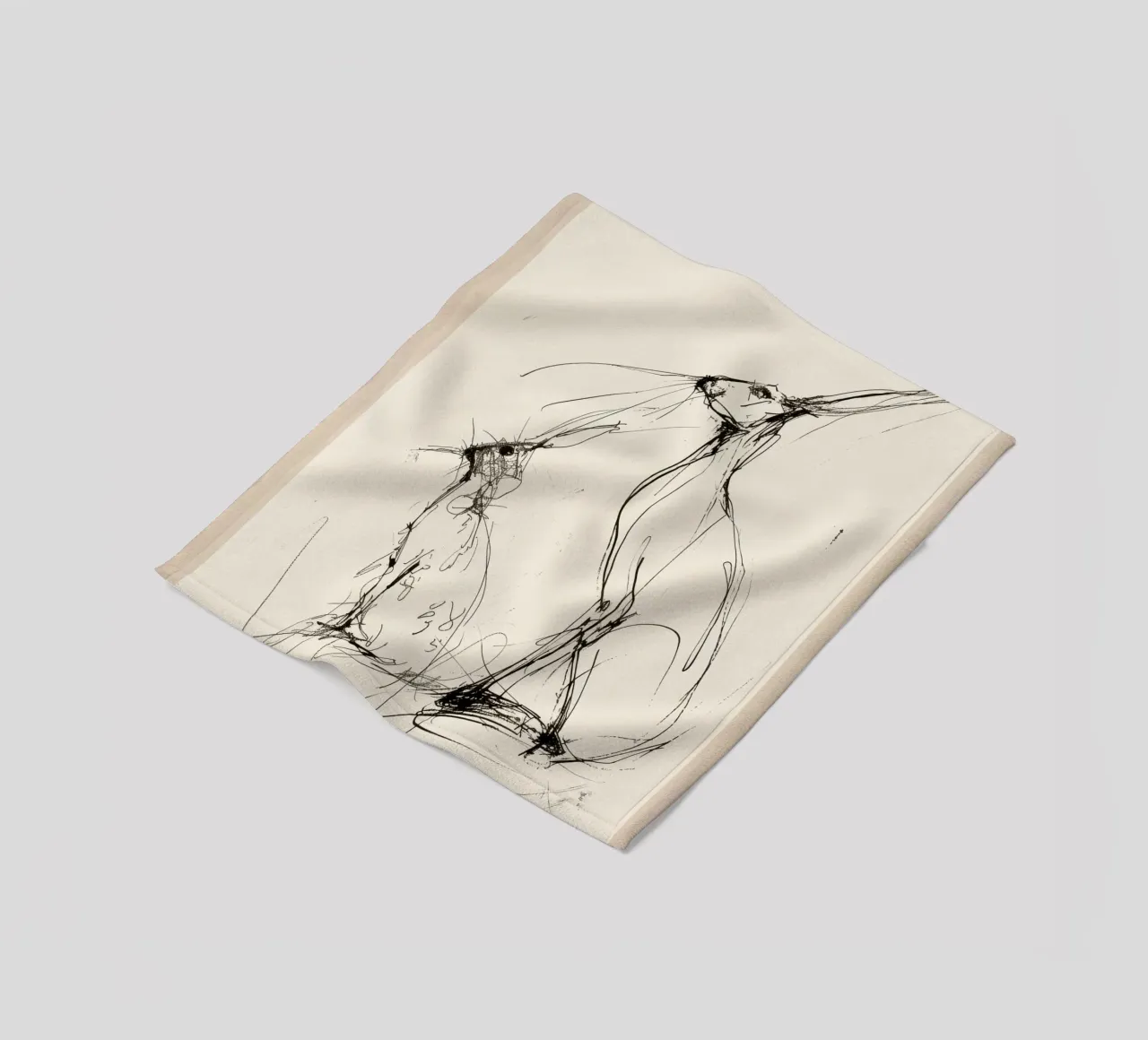 Hasen-Paar Fleecedecke von Nadjaa