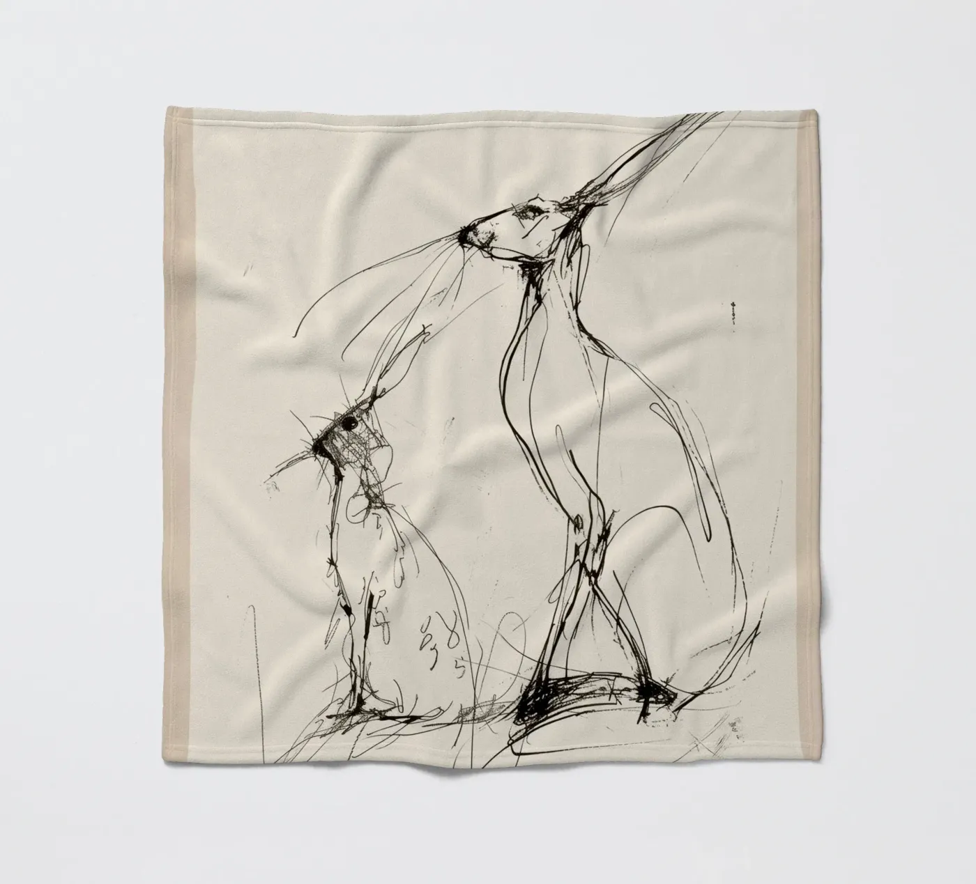 Coppia di lepri coperta in pile da Nadjaa