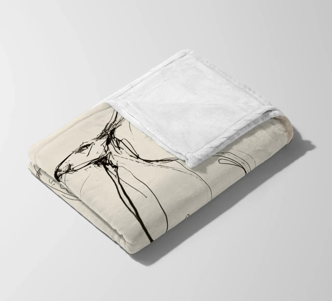 Hasen-Paar Fleecedecke von Nadjaa