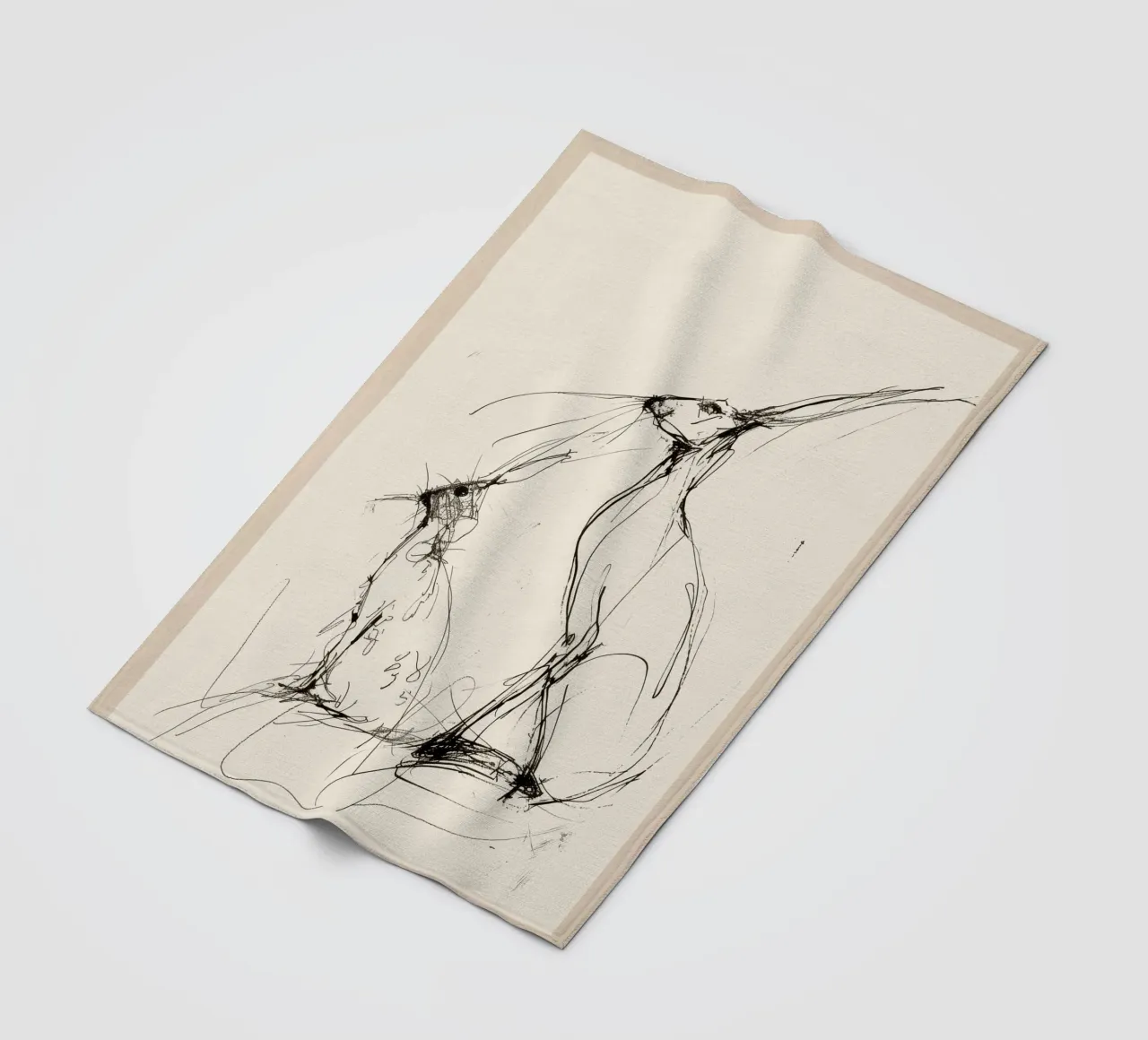 Hasen-Paar Fleecedecke von Nadjaa