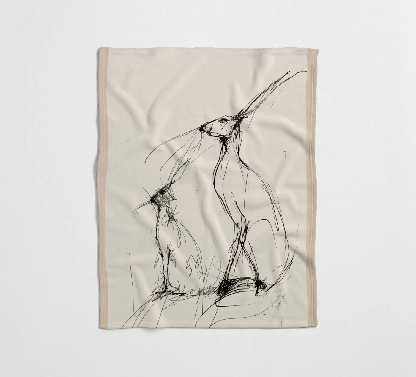 Coppia di lepri coperta in pile da Nadjaa