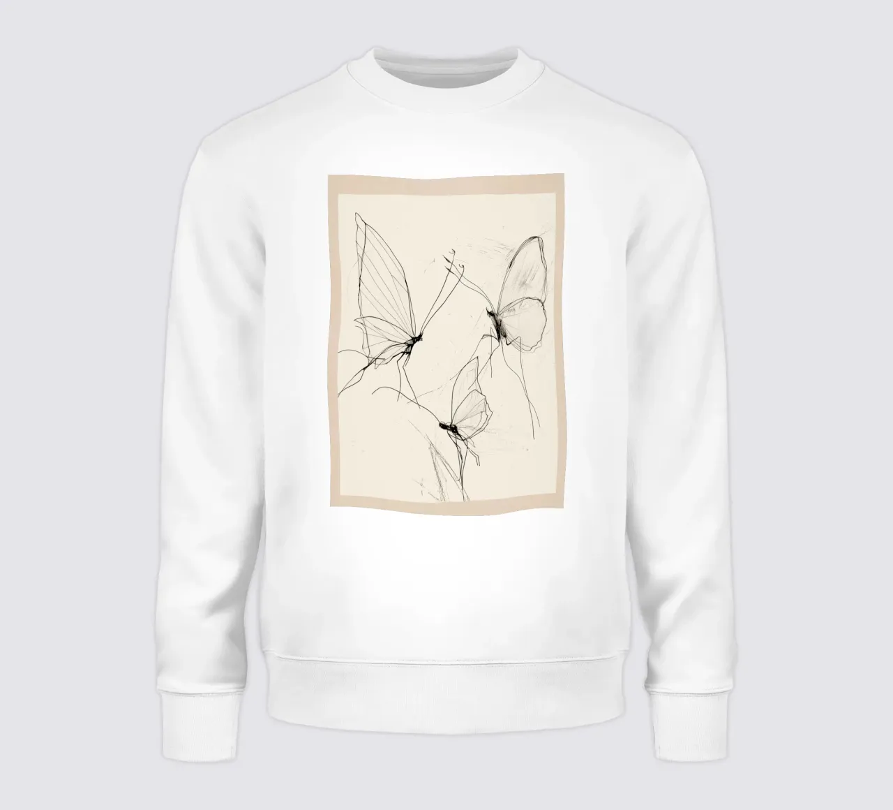 Schizzo di farfalla minimale felpa da Nadjaa