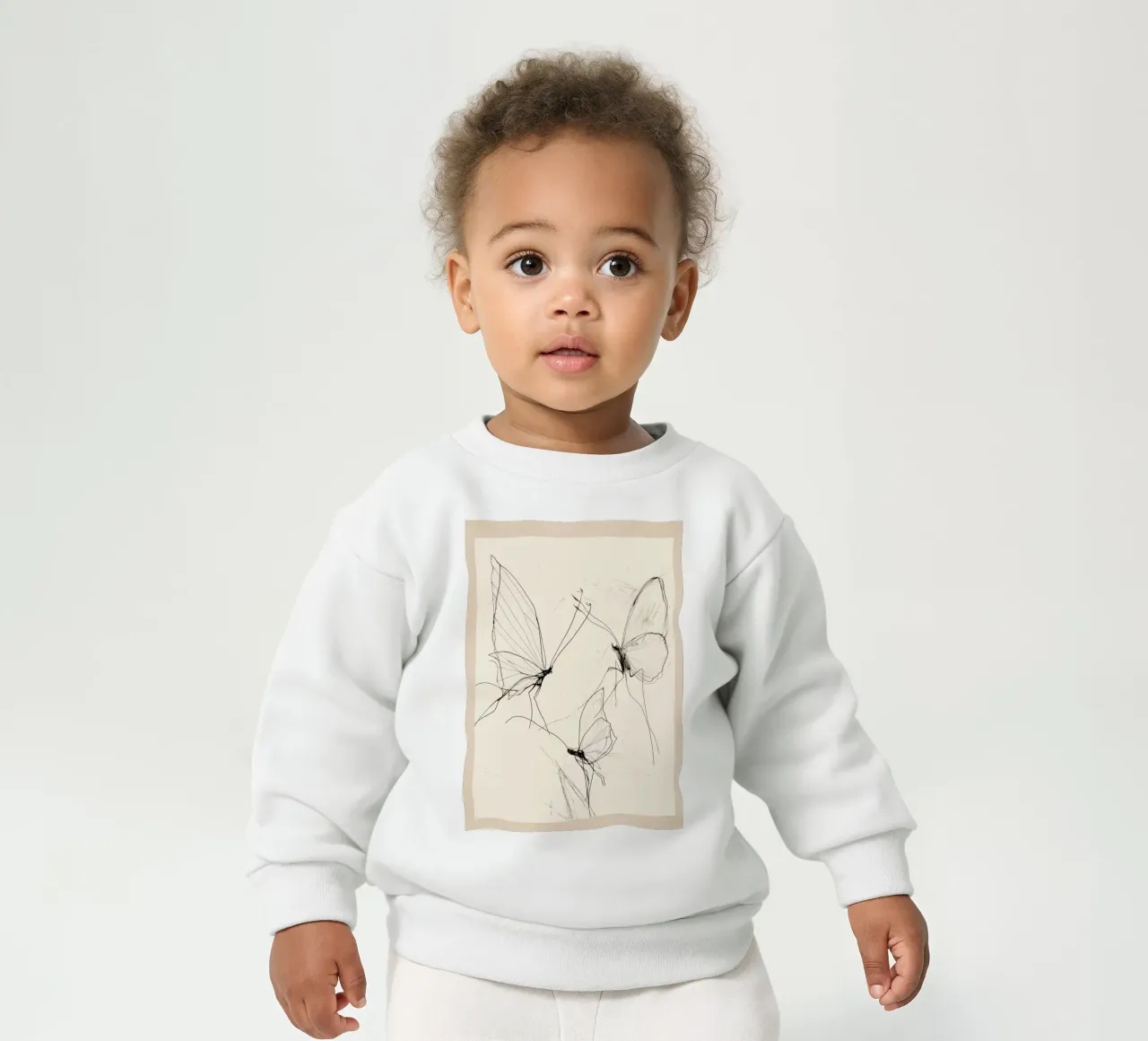 Schizzo di farfalla minimale felpa neonato da Nadjaa