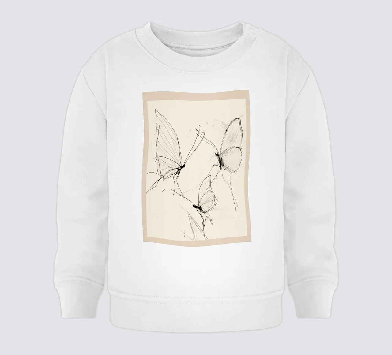 Schizzo di farfalla minimale felpa neonato da Nadjaa