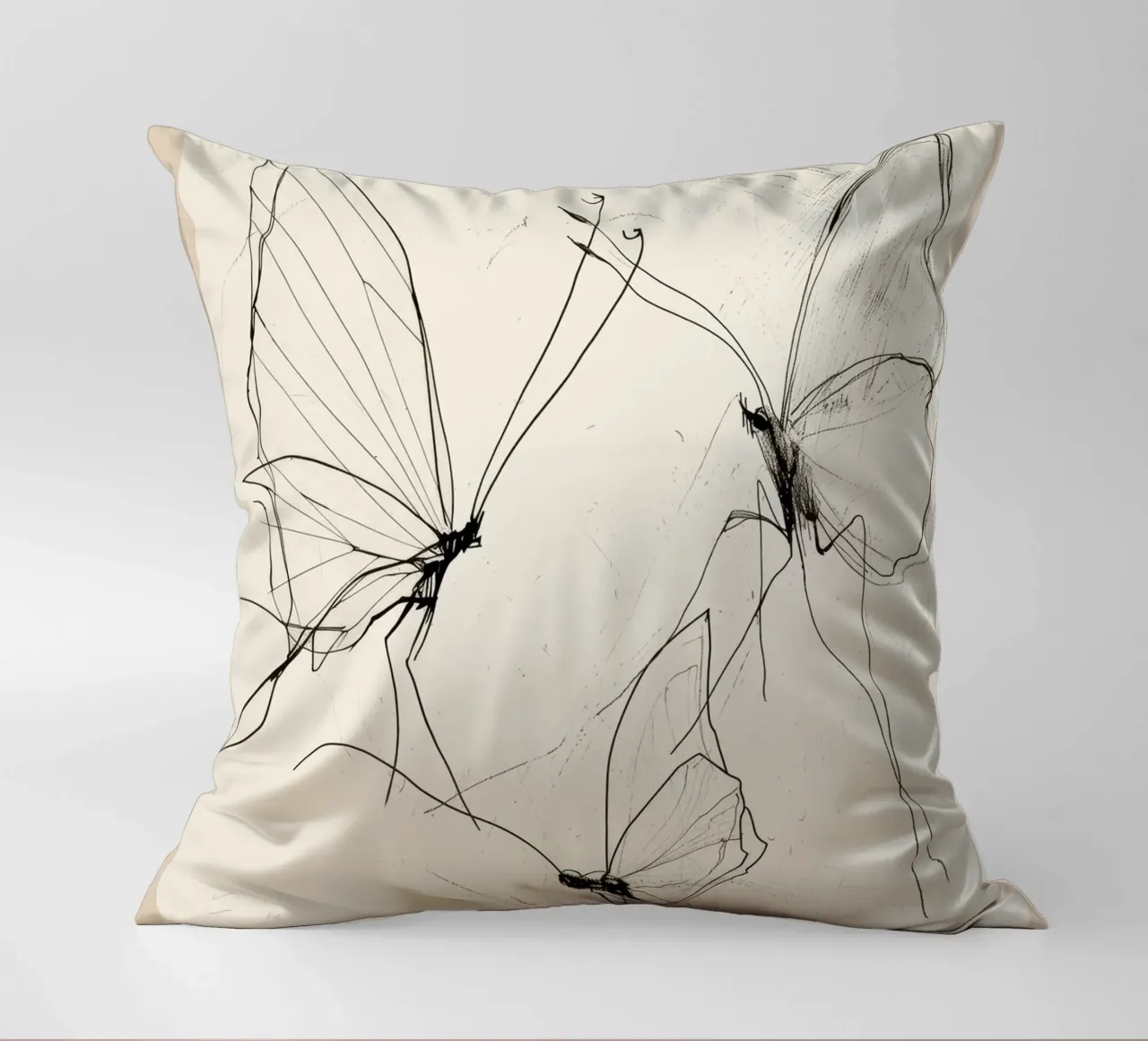 Schizzo di farfalla minimale cuscino da Nadjaa