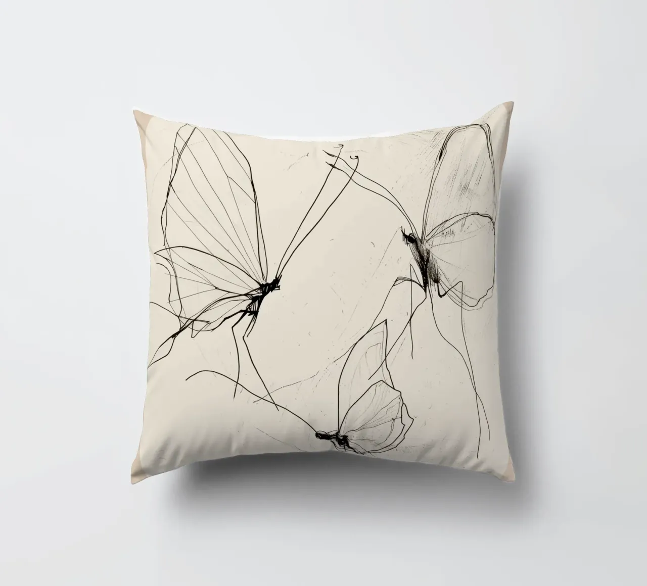 Schizzo di farfalla minimale cuscino da Nadjaa