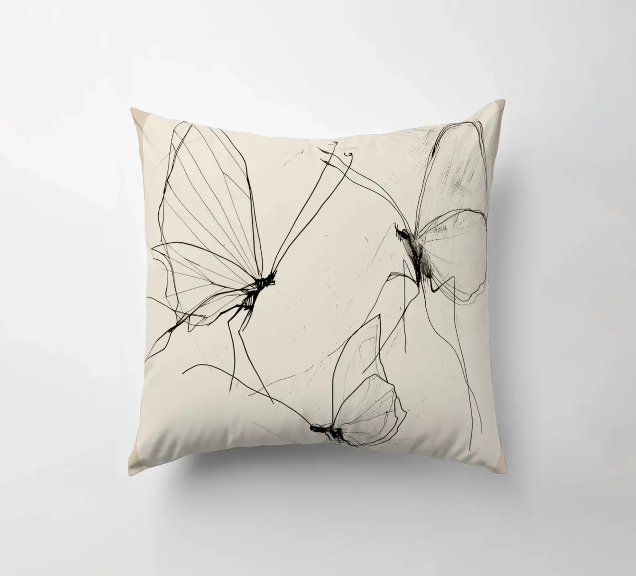Schizzo di farfalla minimale cuscino da Nadjaa