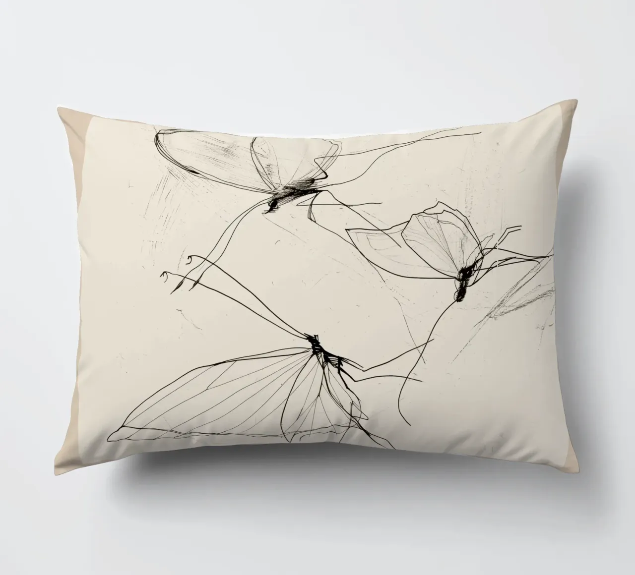 Schizzo di farfalla minimale cuscino da Nadjaa