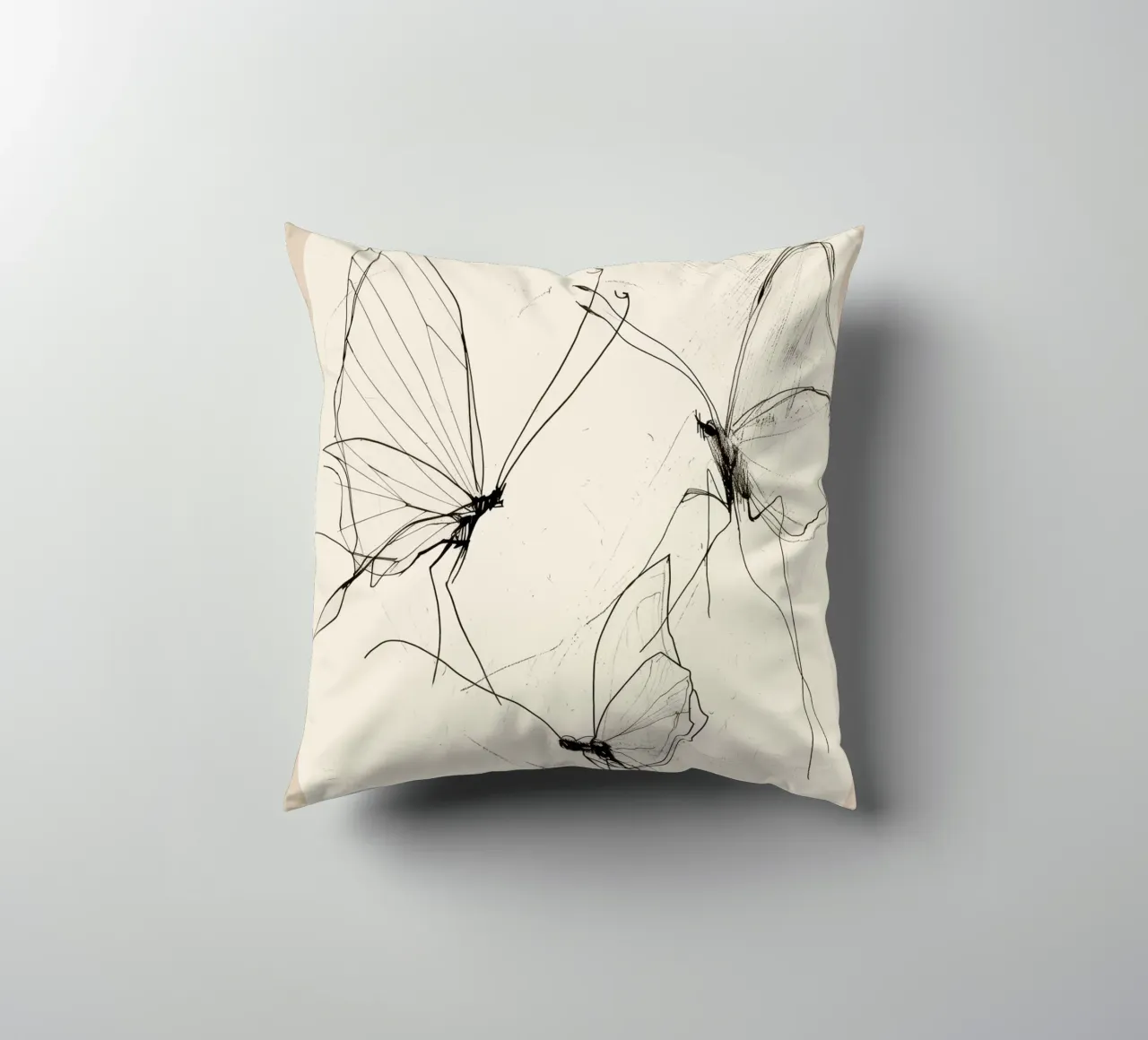 Schizzo di farfalla minimale cuscino da Nadjaa