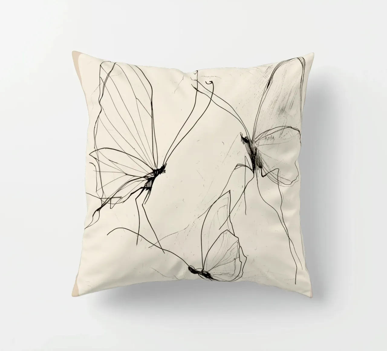 Schizzo di farfalla minimale cuscino da Nadjaa