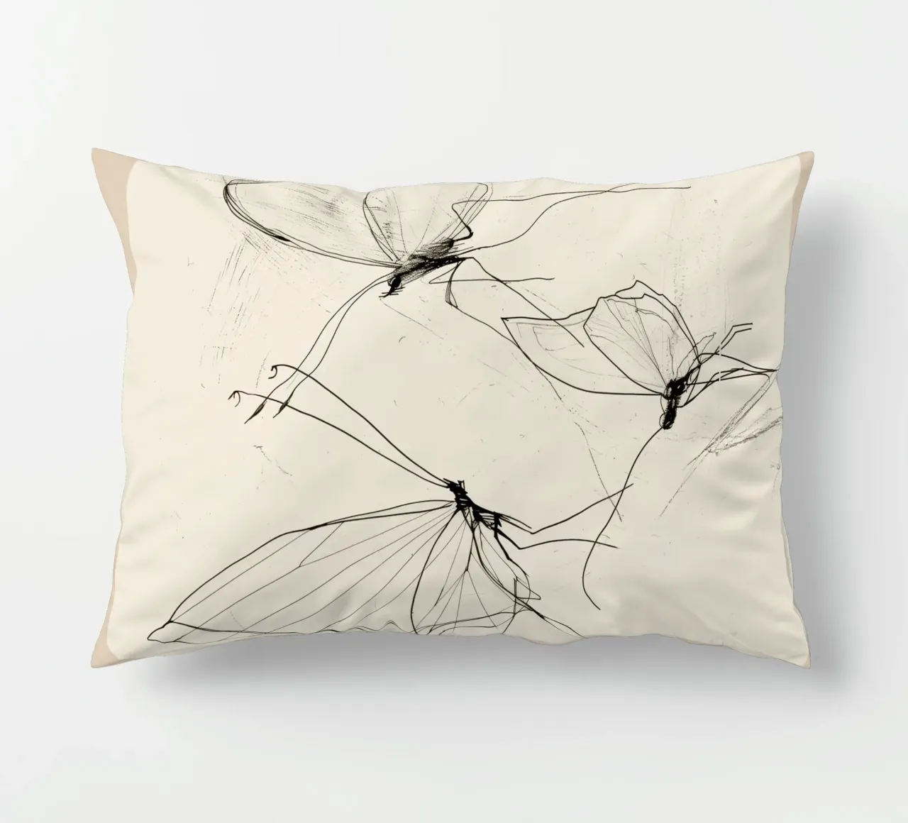 Schizzo di farfalla minimale cuscino da Nadjaa