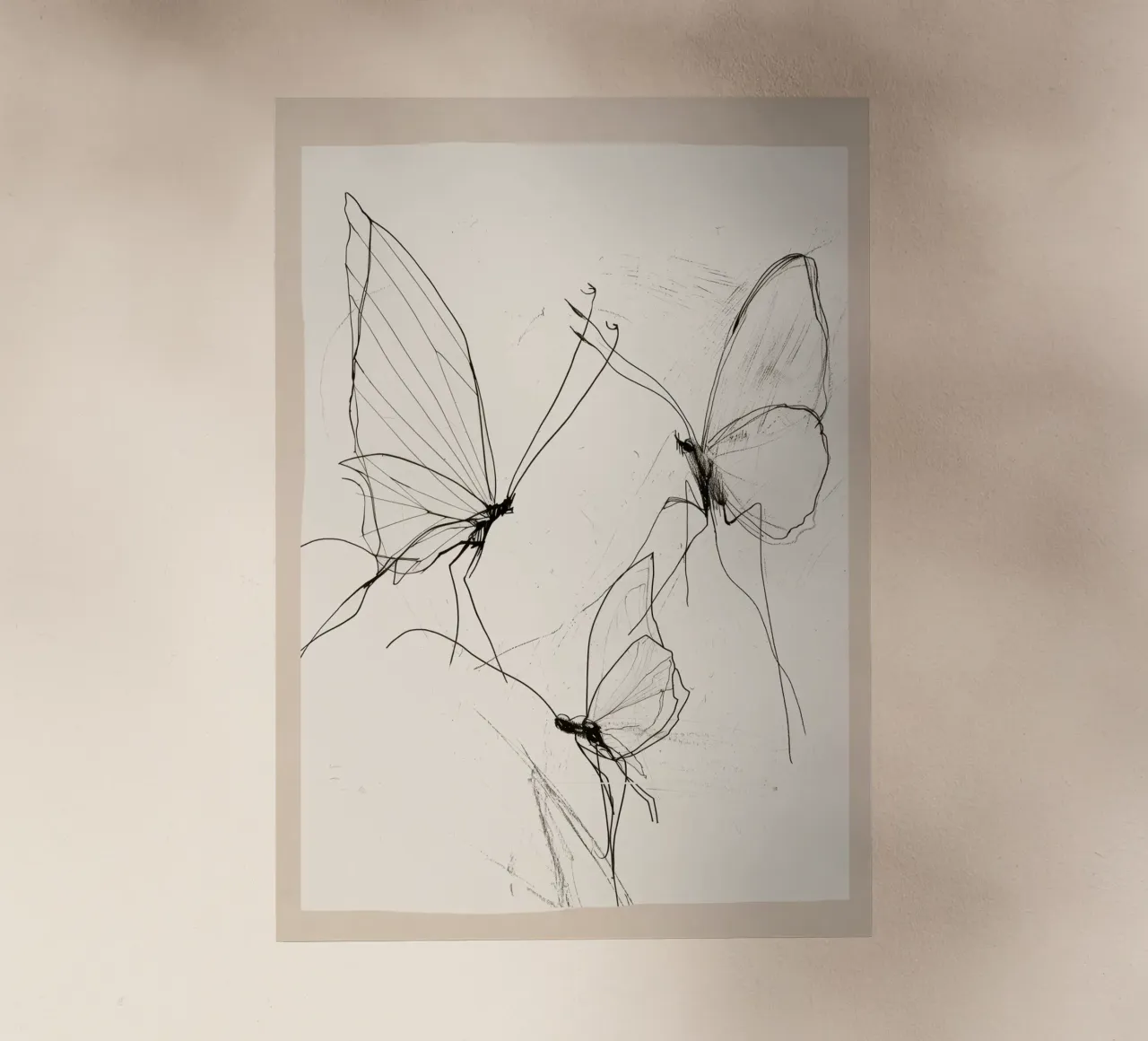 Schizzo di farfalla minimale pellicola backlit da Nadjaa