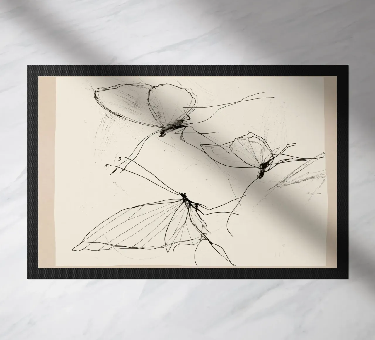 Schizzo di farfalla minimale zerbino da Nadjaa