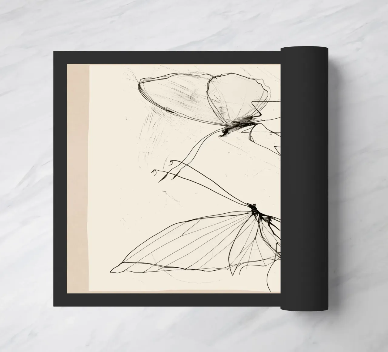 Schizzo di farfalla minimale zerbino da Nadjaa