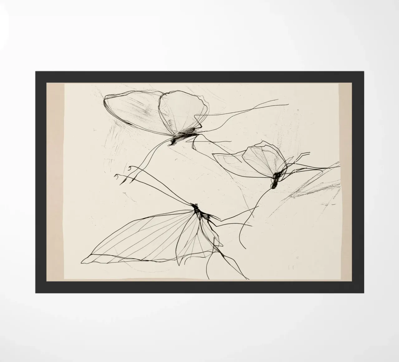 Schizzo di farfalla minimale zerbino da Nadjaa