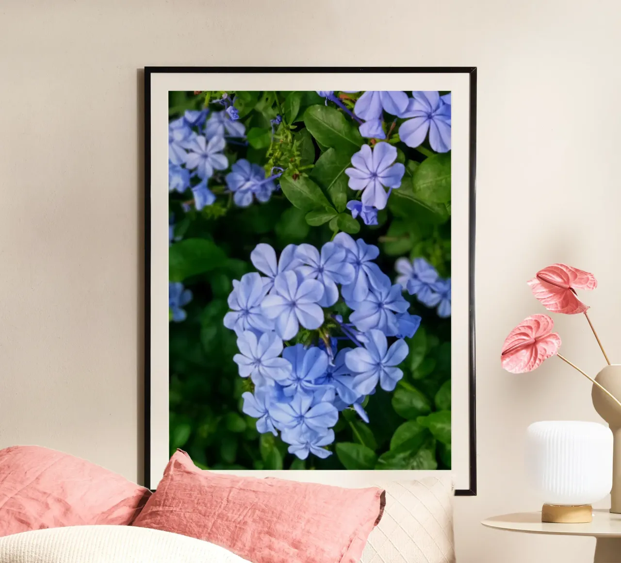 Blue plumbago flowers hahnemühle by Skyeaglephotography