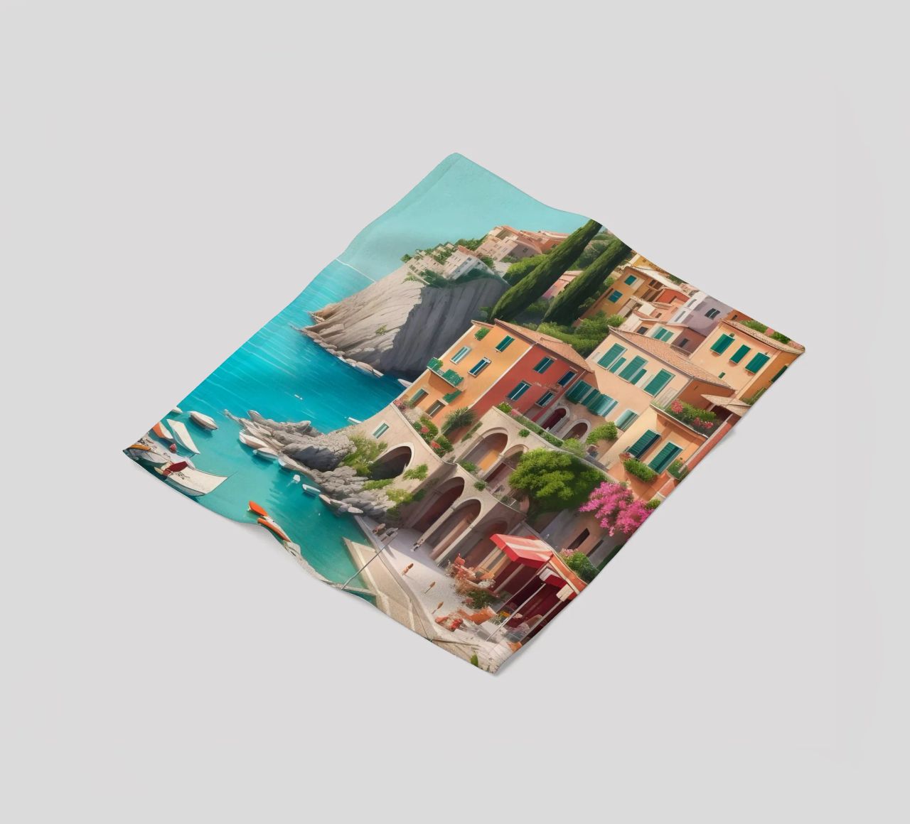 Gardasee Italien Szene Fleecedecke von Charnwood Prints