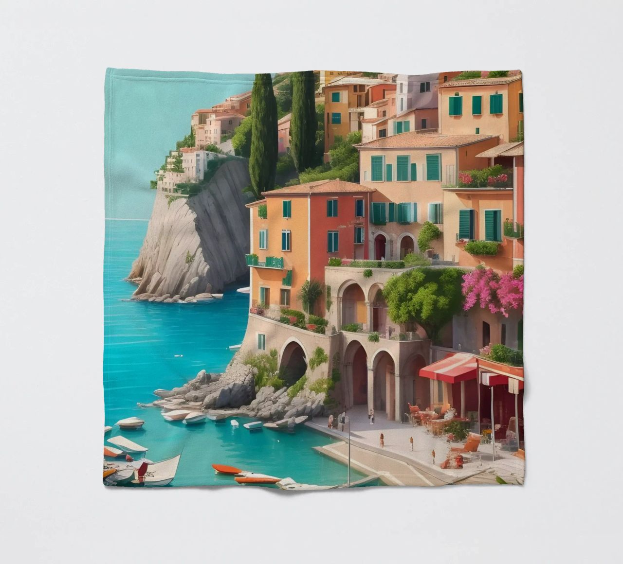 Gardasee Italien Szene Fleecedecke von Charnwood Prints