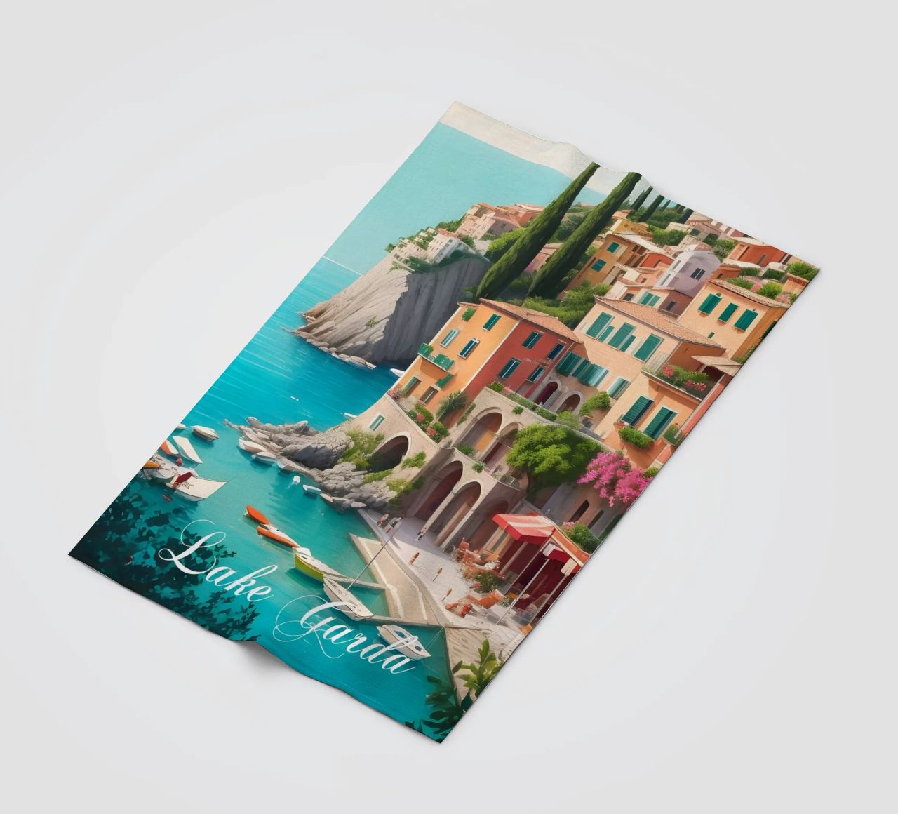 Gardasee Italien Szene Fleecedecke von Charnwood Prints
