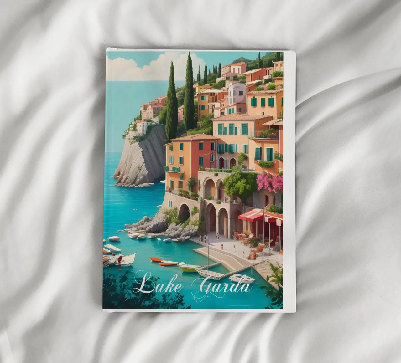 Gardasee Italien Szene Notizbuch von Charnwood Prints