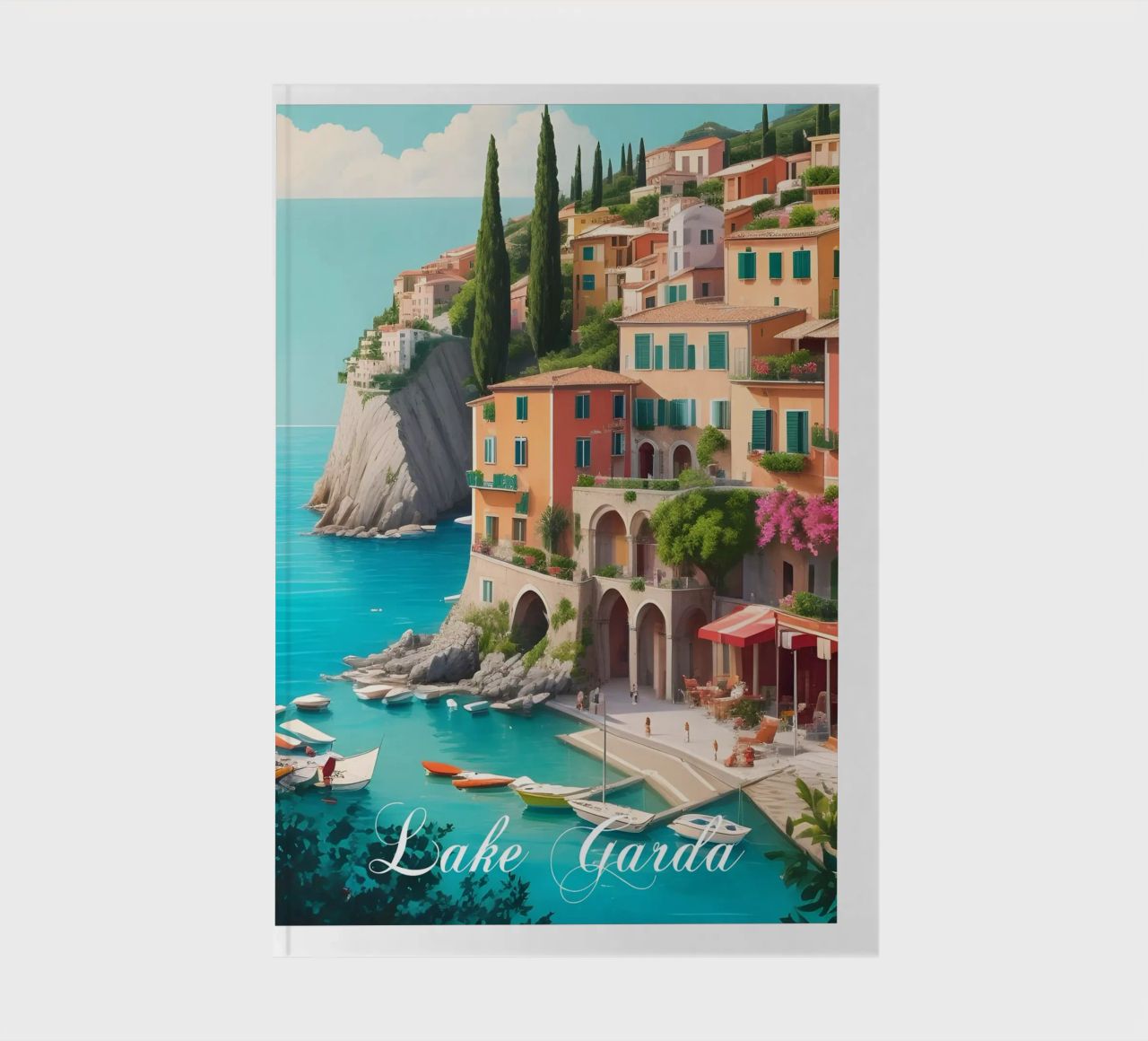 Gardasee Italien Szene Notizbuch von Charnwood Prints